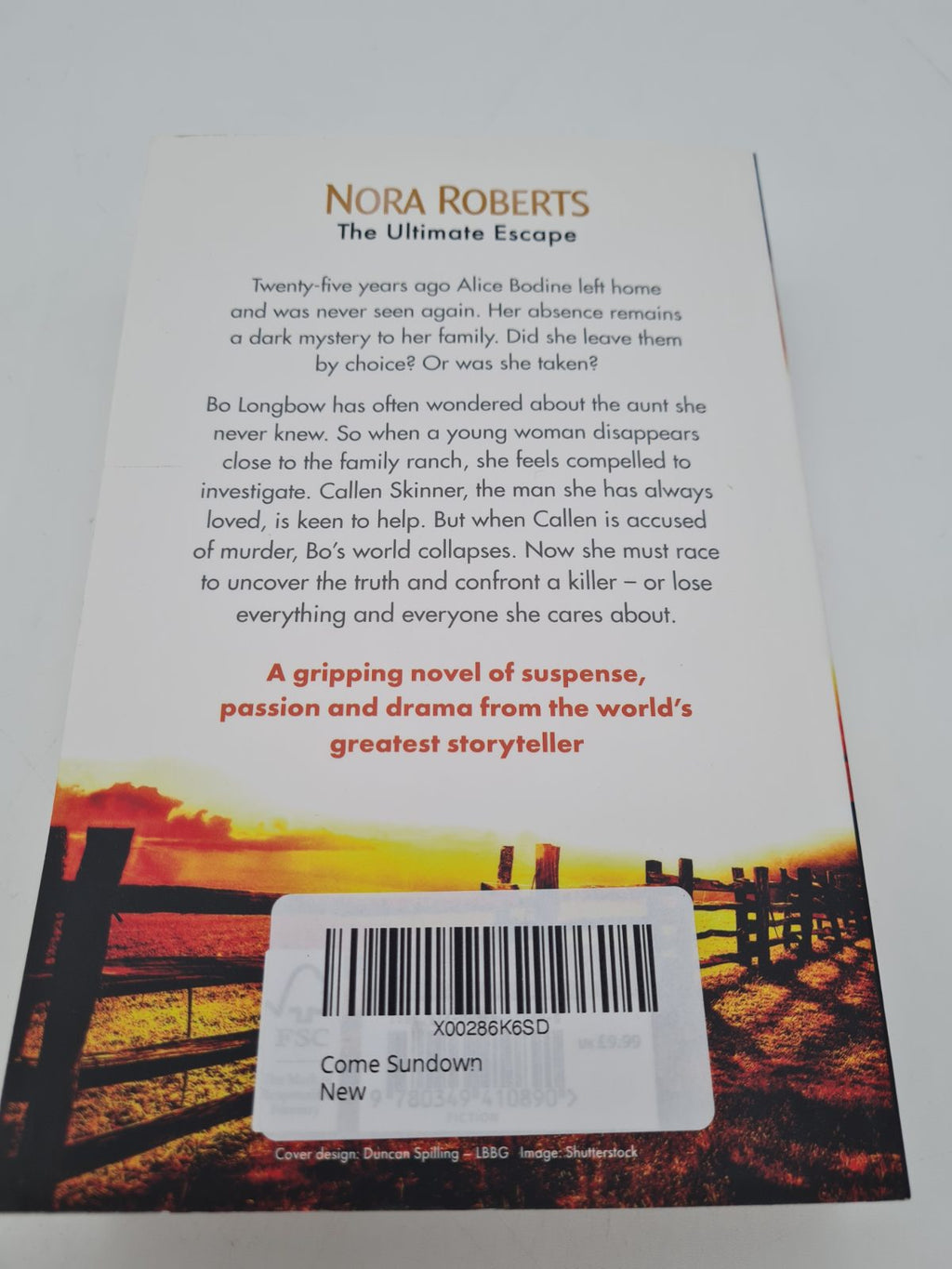 Paperback Book – Come Sundown by Nora Roberts â€” photograph 2