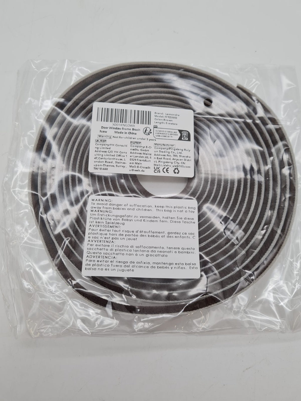 Door and window frame brush seal RFTZ595 2 pack — photograph 2