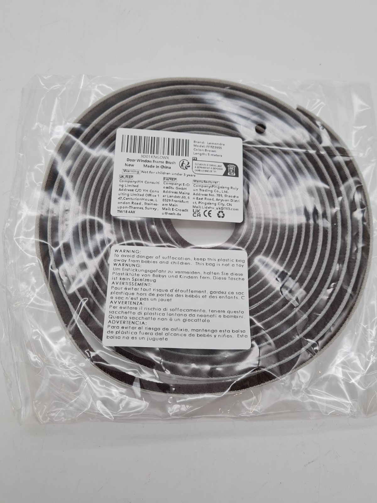 Door and window frame brush seal RFTZ595 2 pack — photograph 2