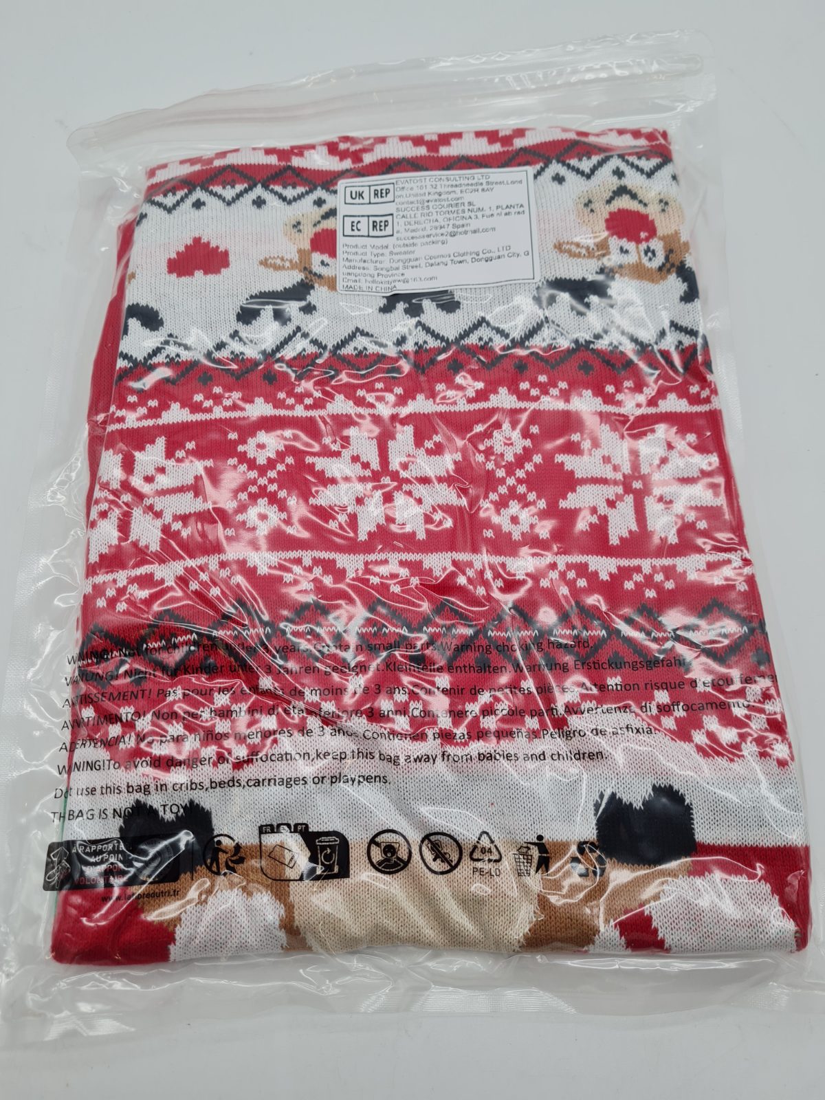 Girls' Christmas Reindeer Jumper Dress size 6-7 years — photograph 2