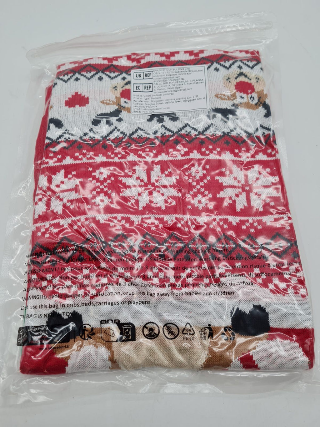 Girls' Christmas Reindeer Jumper Dress size 6-7 years â€” photograph 2