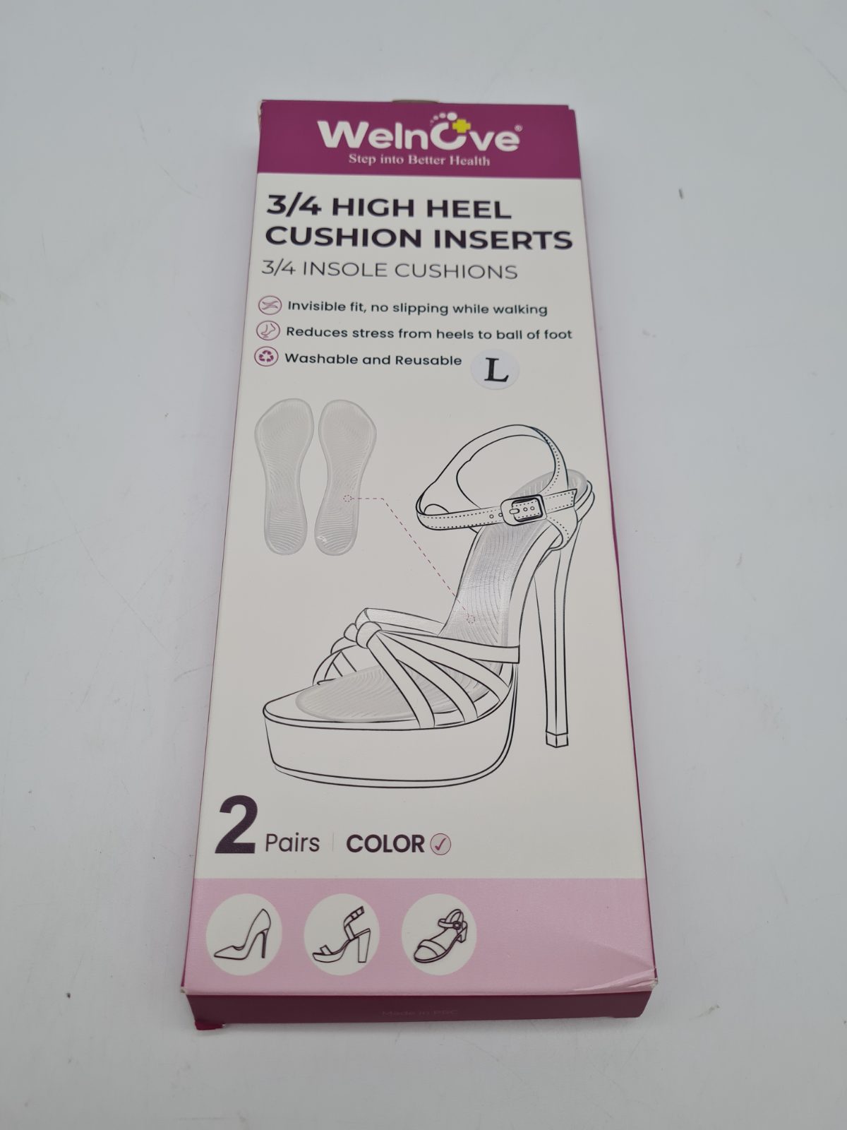 3/4 High Heel Cushion Inserts H302, Size L — photograph 1