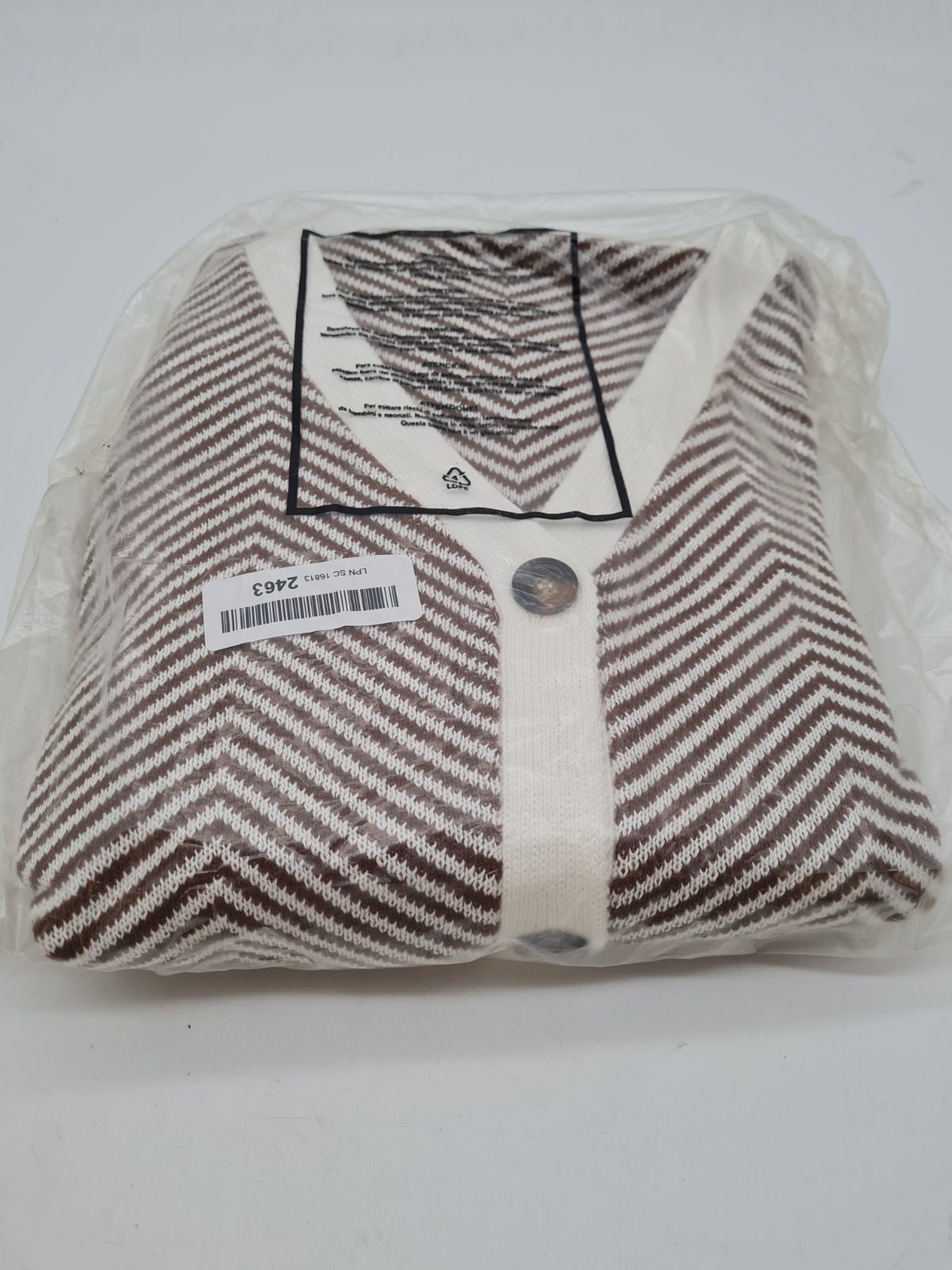 Dokotoo Chevron Stripe Knitted Cardigan size M â€” photograph 3