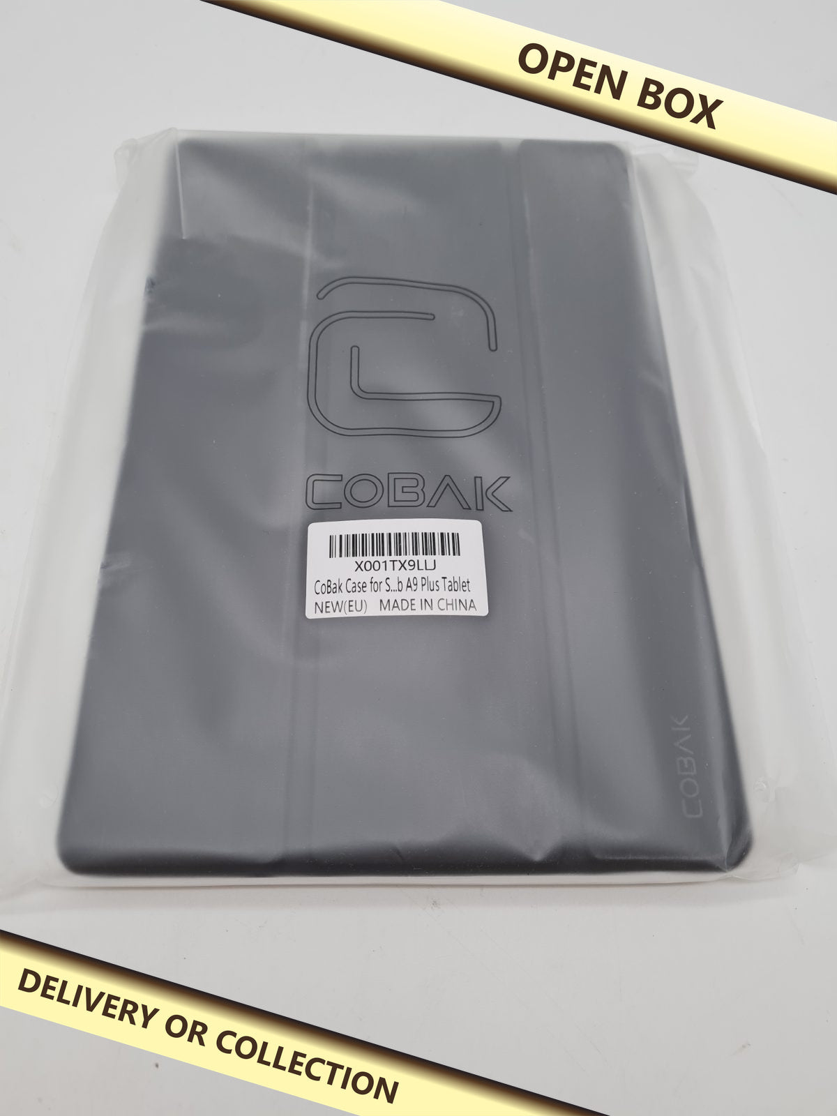 Tablet Case â€” photograph 1 — Open box; auction delivery information shown on image