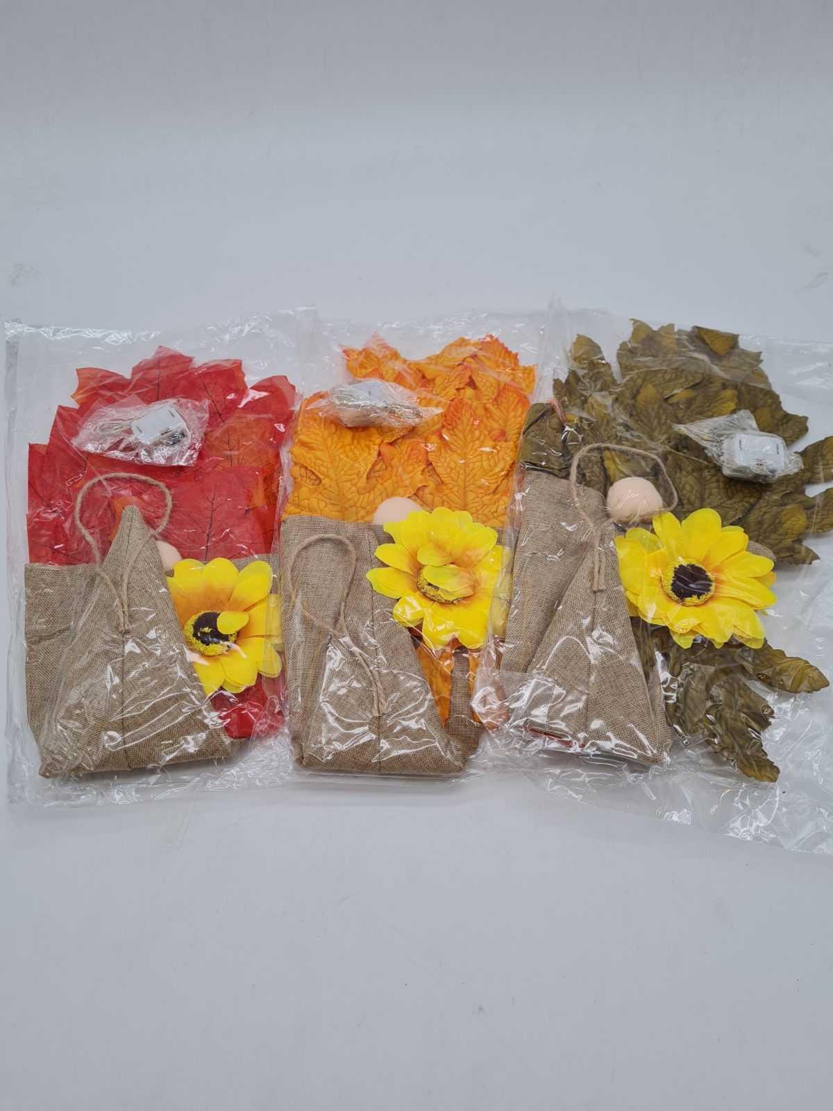 3-Piece Light-Up Autumn Gnome Decoration Set — photograph 1