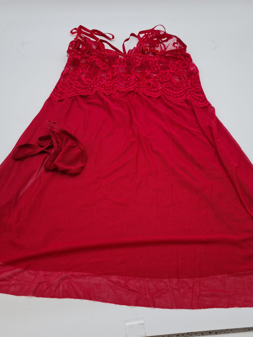 Lace and Mesh Babydoll Lingerie Set size M — photograph 2