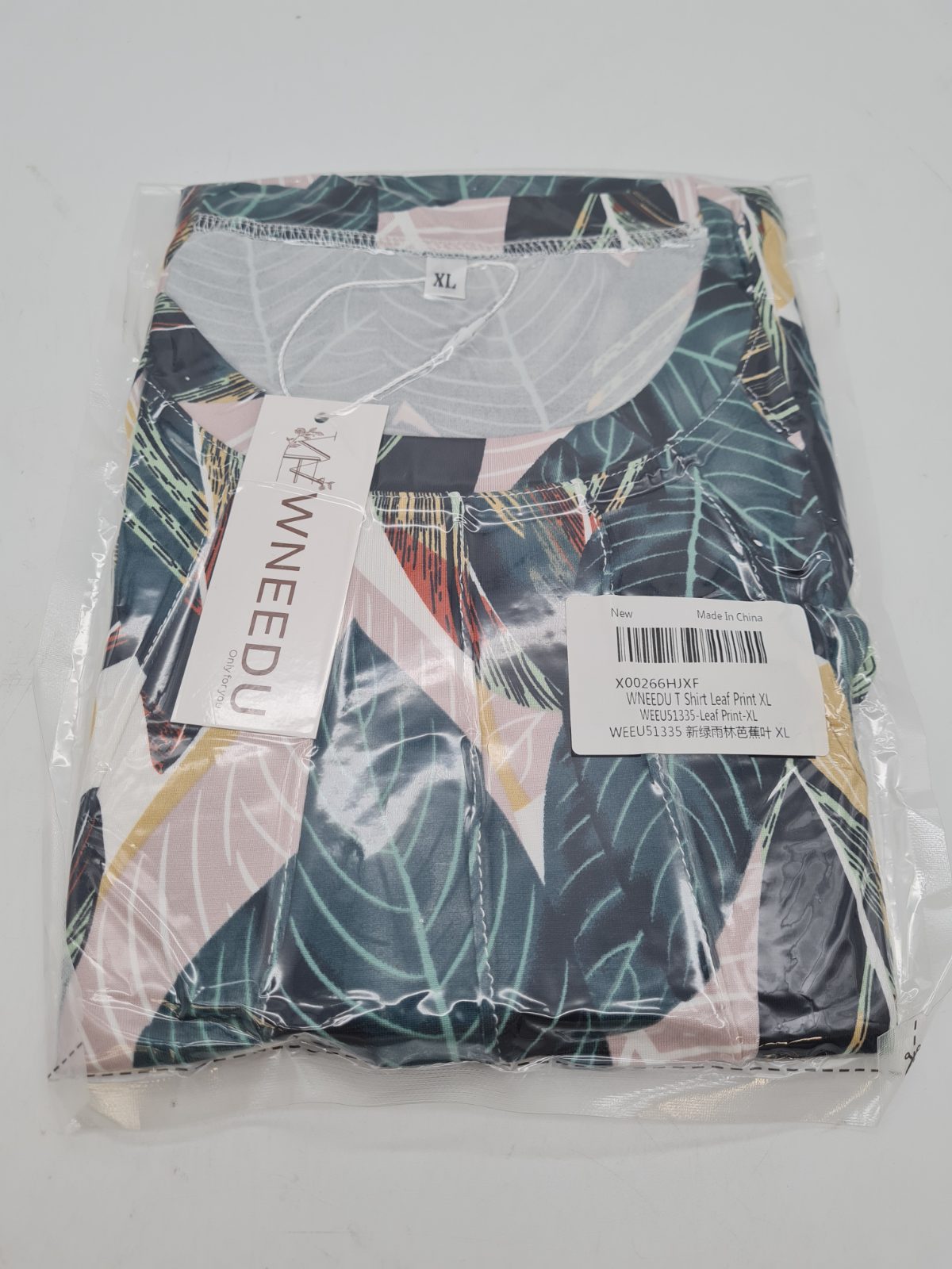 Women's Leaf Print Shirt WEEU51335 Size XL — photograph 2