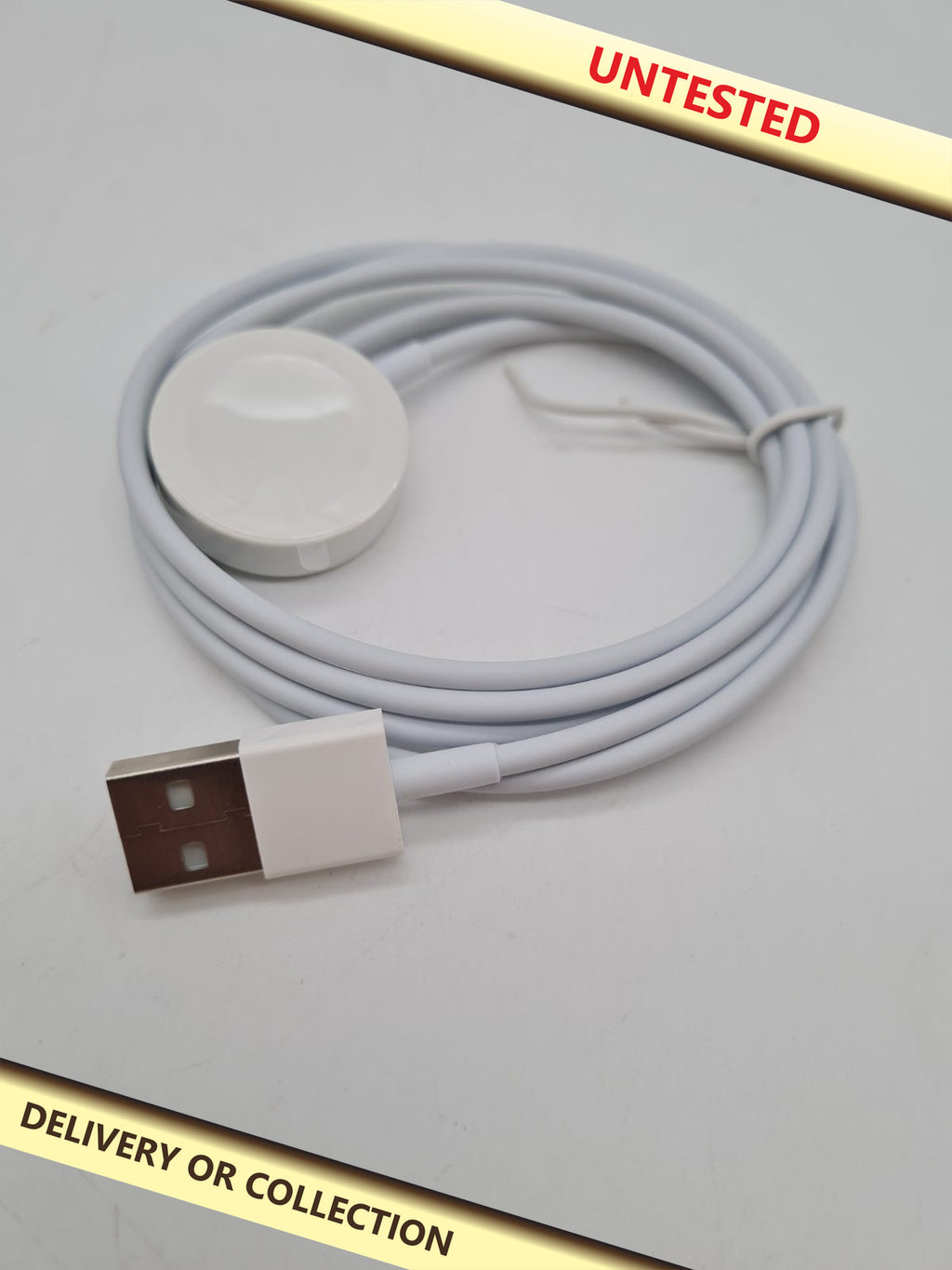 USB-A Magnetic Smartwatch Charging Cable — photograph 1 — Untested; auction delivery information shown on image