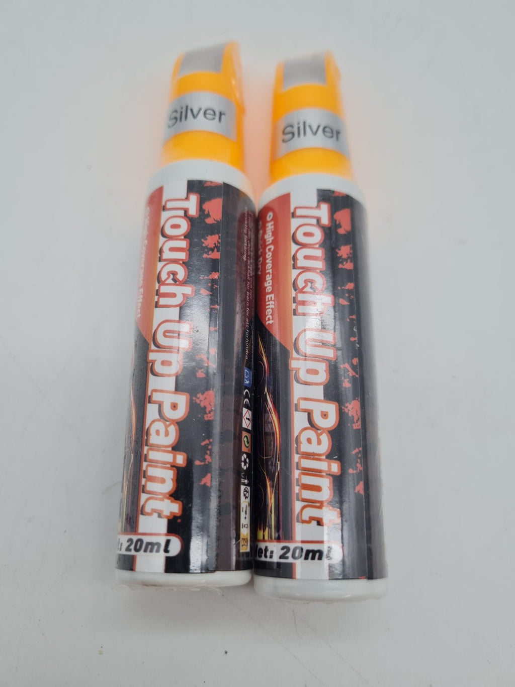 Silver automotive touch-up paint pens, 2 x 20ml — photograph 1