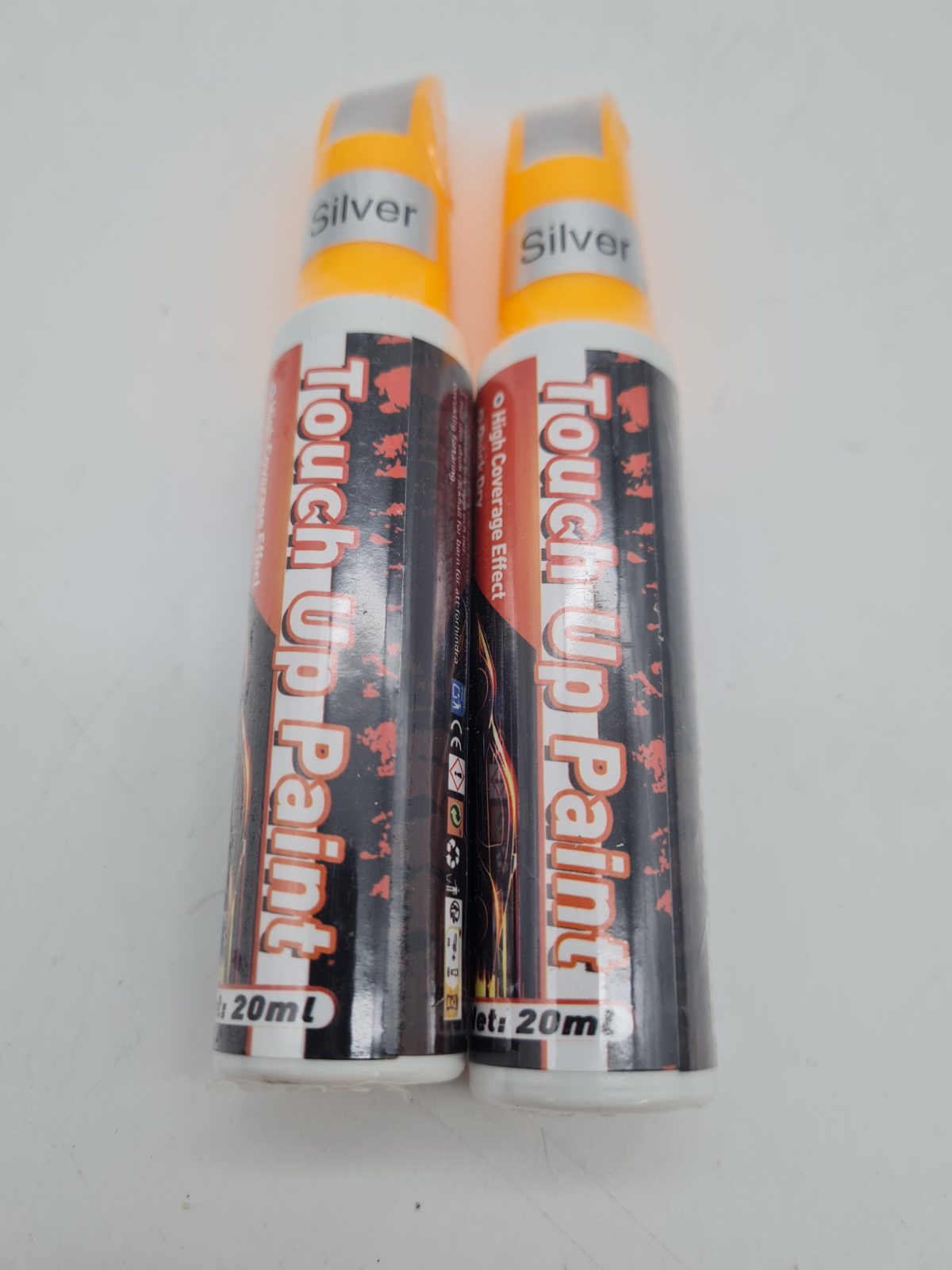 Silver automotive touch-up paint pens, 2 x 20ml — photograph 1