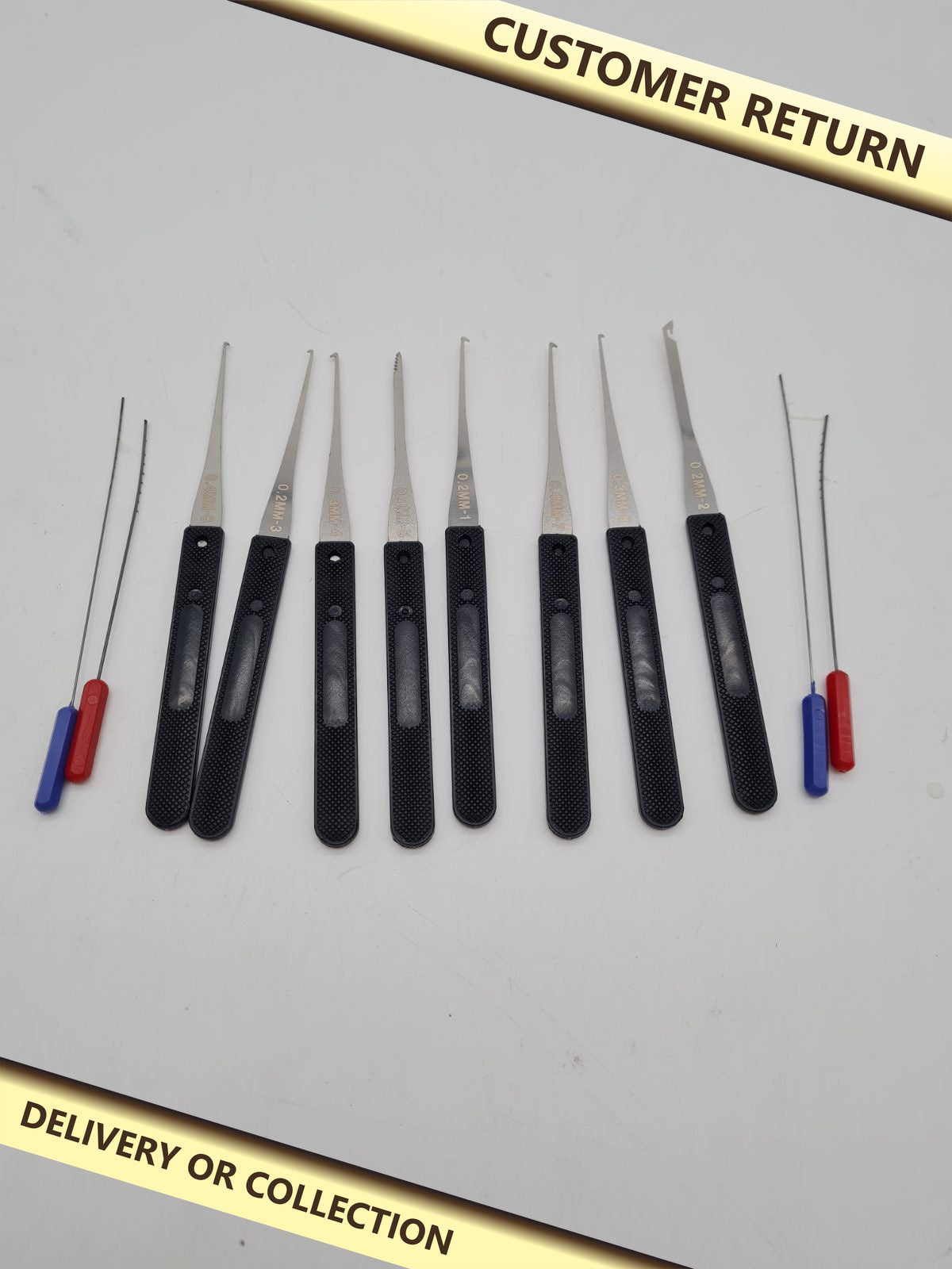 12-Piece Broken Key Extractor Tool Set — photograph 1 — Customer return; auction delivery information shown on image
