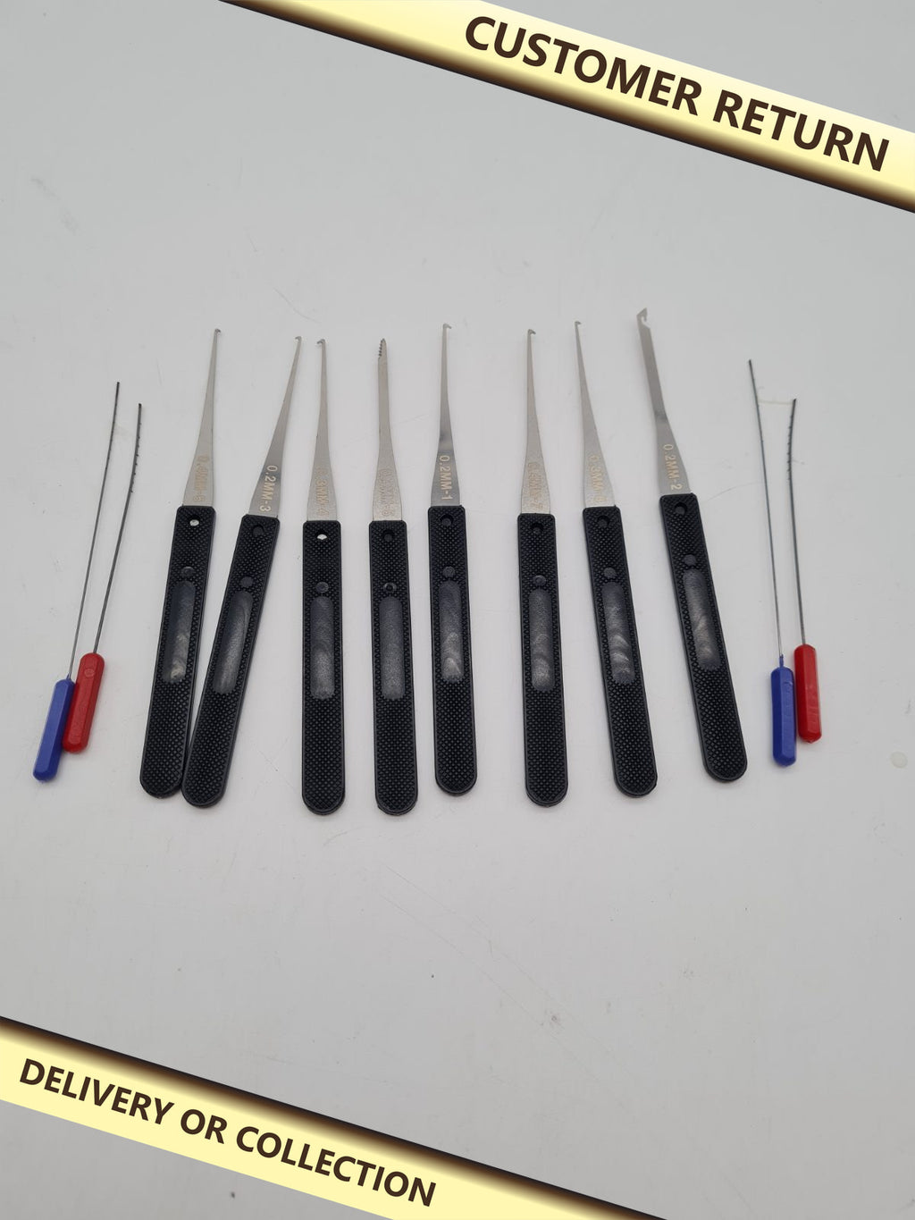 12-Piece Broken Key Extractor Tool Set — photograph 1 — Customer return; auction delivery information shown on image