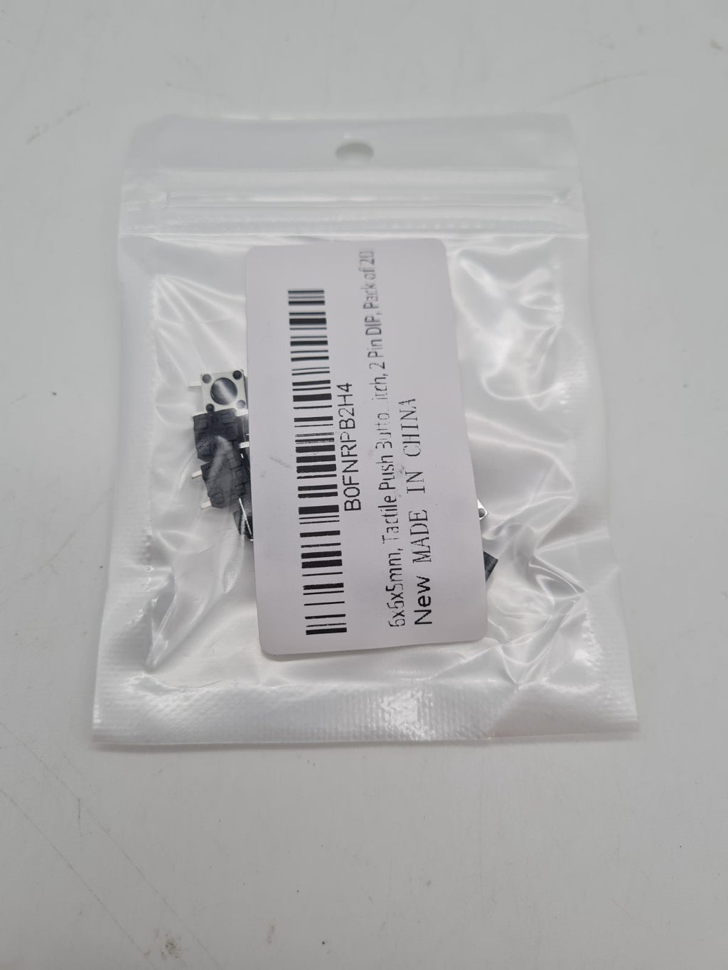 6 x 6 x 5 mm 2-Pin DIP Tactile Push-Button Switches 10packs — photograph 1