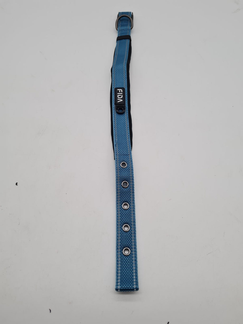 FIDA Padded Dog Collar in blue â€” photograph 1