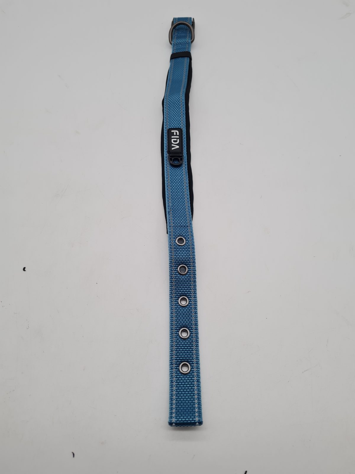 FIDA Padded Dog Collar in blue â€” photograph 1