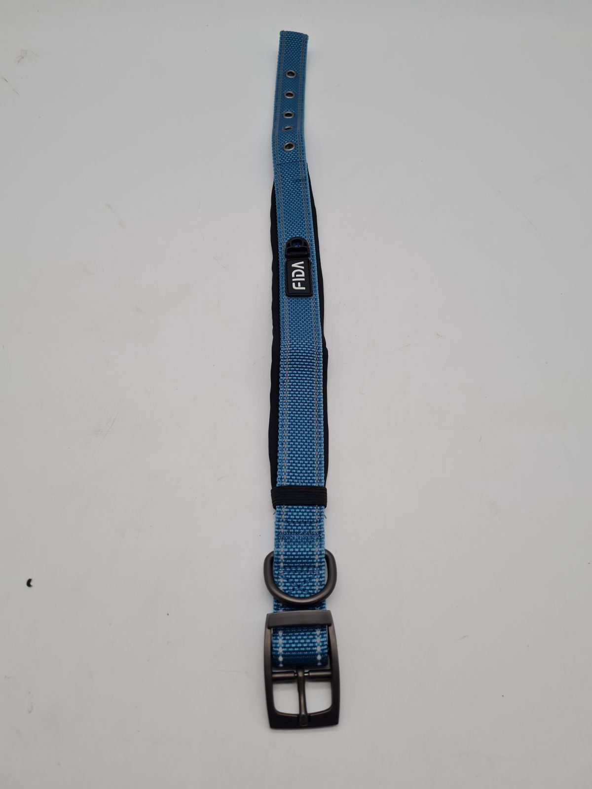 FIDA Padded Dog Collar in blue — photograph 2