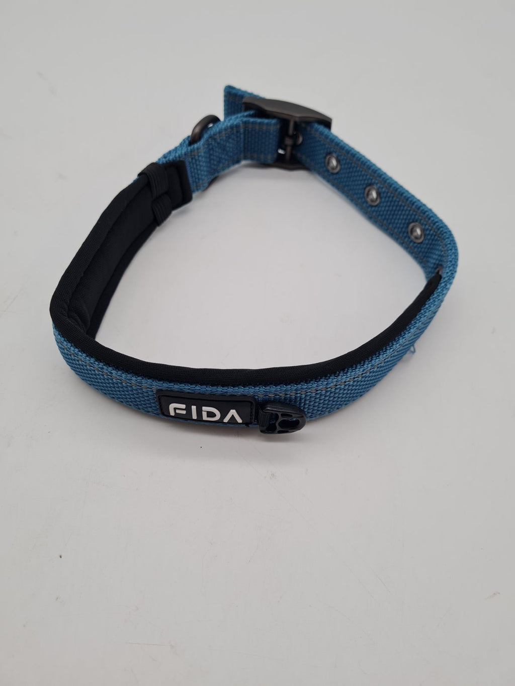 FIDA Padded Dog Collar in blue — photograph 3