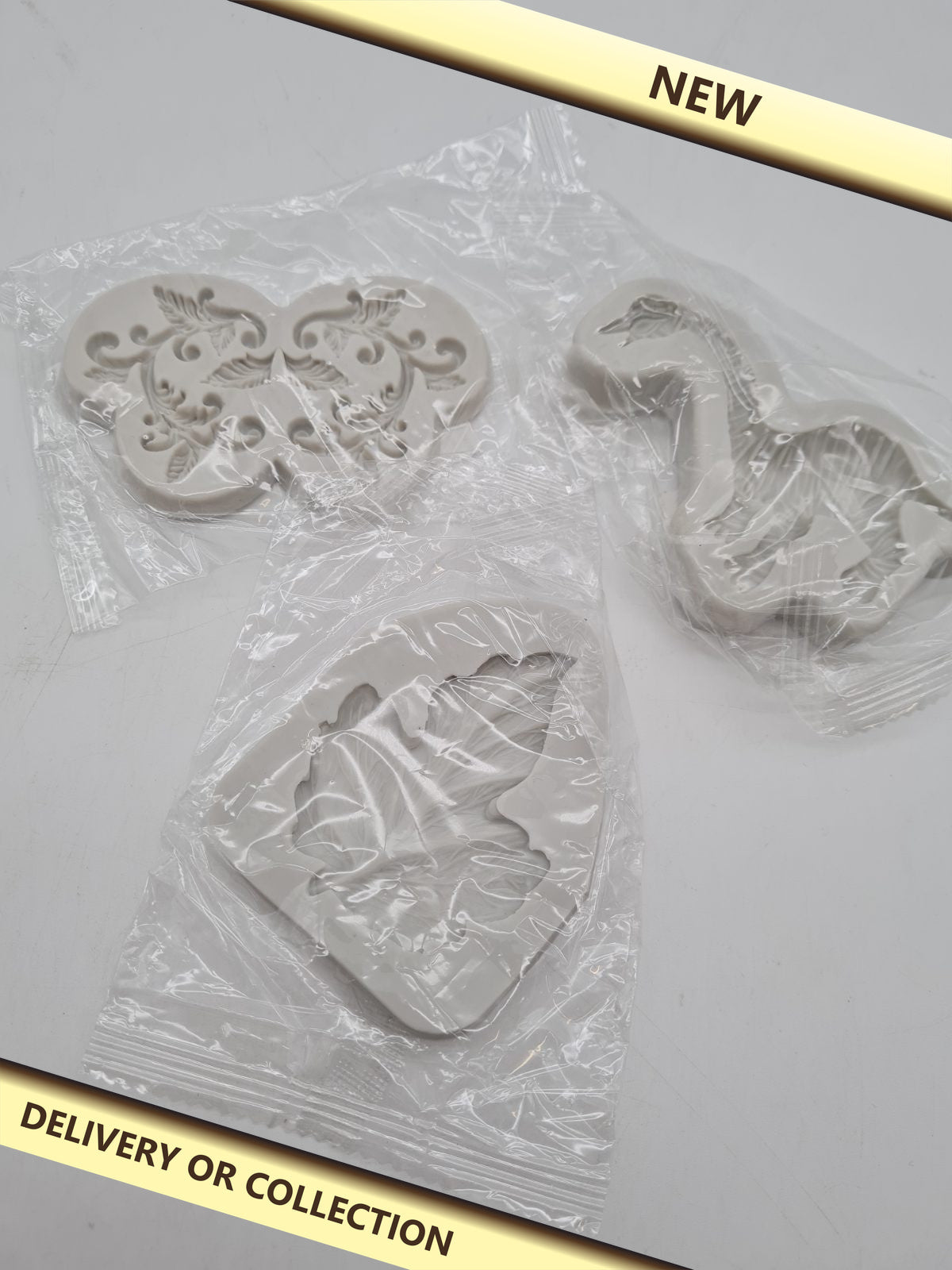 Assorted Decorative Silicone Mould Set â€” photograph 1 — New; auction delivery information shown on image