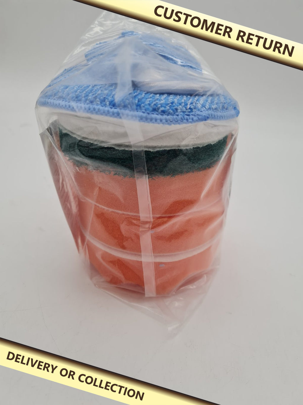 7-Piece Cleaning Pad Set 007-712 â€” photograph 1 — Customer return; auction delivery information shown on image