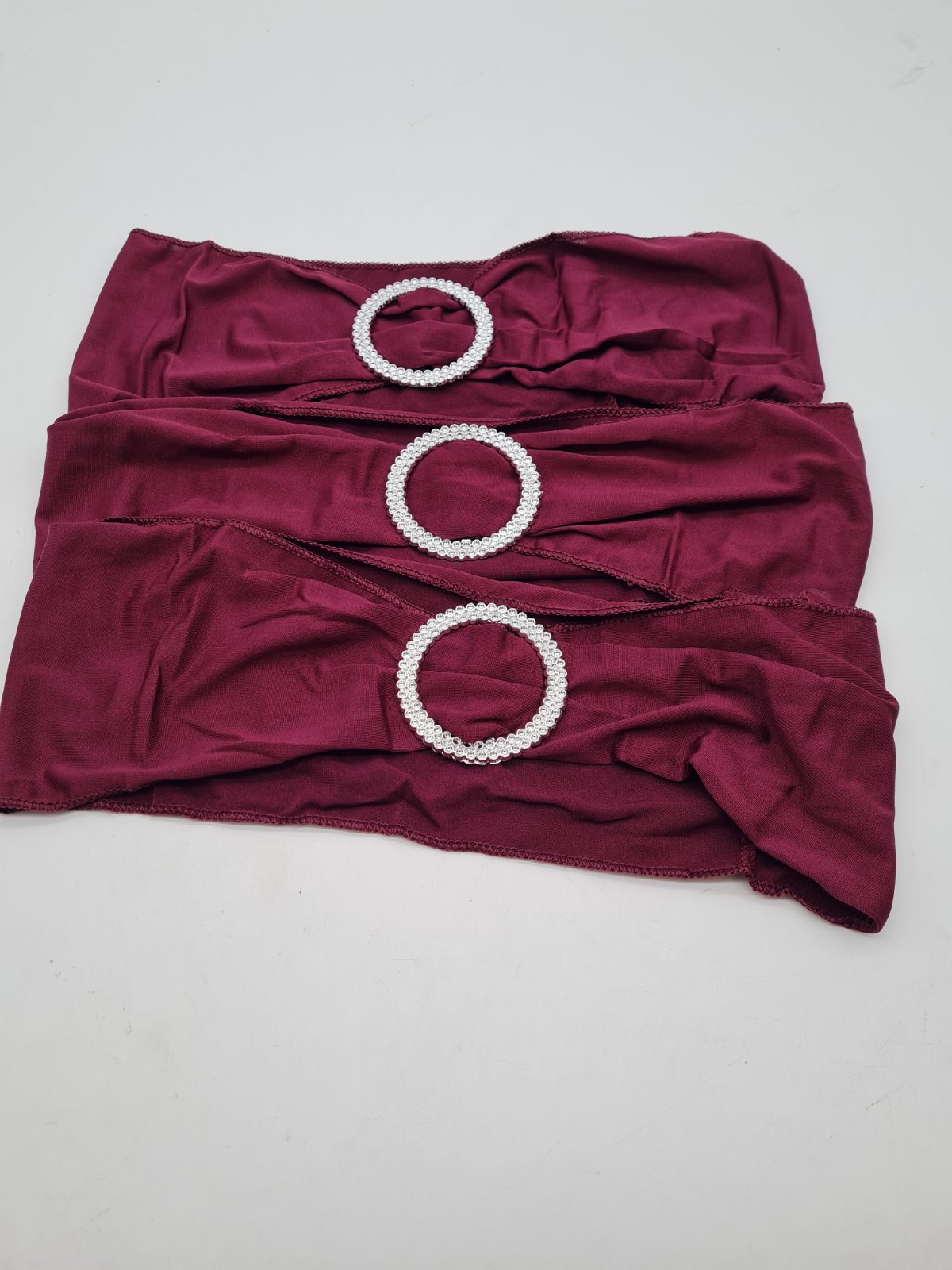 Stretch Chair Sashes with Decorative Ring Buckles â€” photograph 1