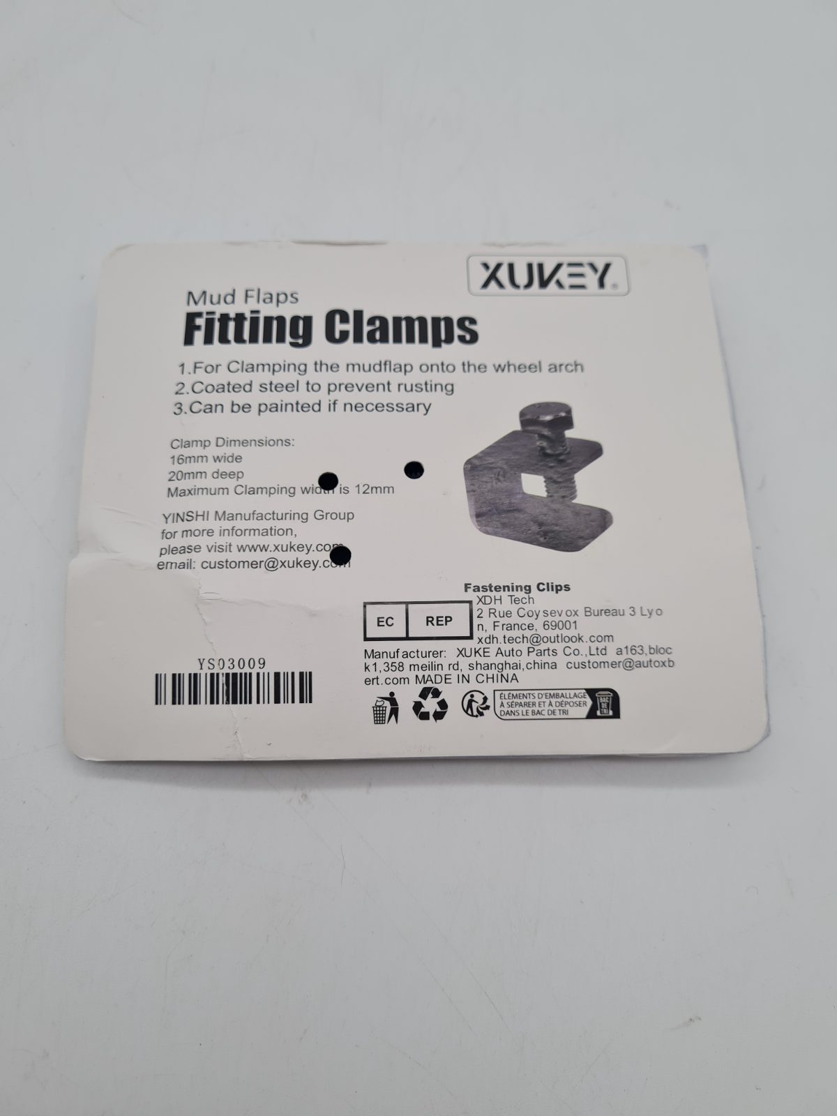 Mud Flap Fitting Clamps YS03009 â€” photograph 3