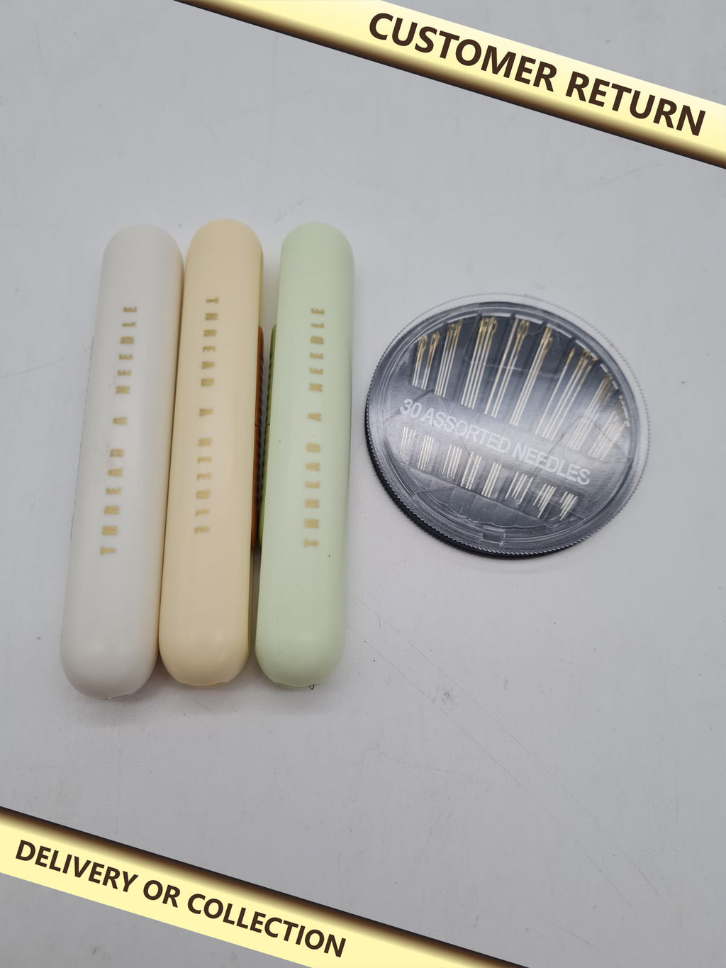Needle Threader and Seam Ripper Sewing Kit â€” photograph 1 — Customer return; auction delivery information shown on image