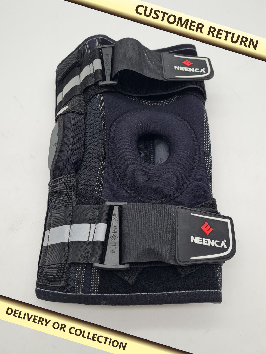 NEENCA Hinged Knee Brace — photograph 1 — Customer return; auction delivery information shown on image
