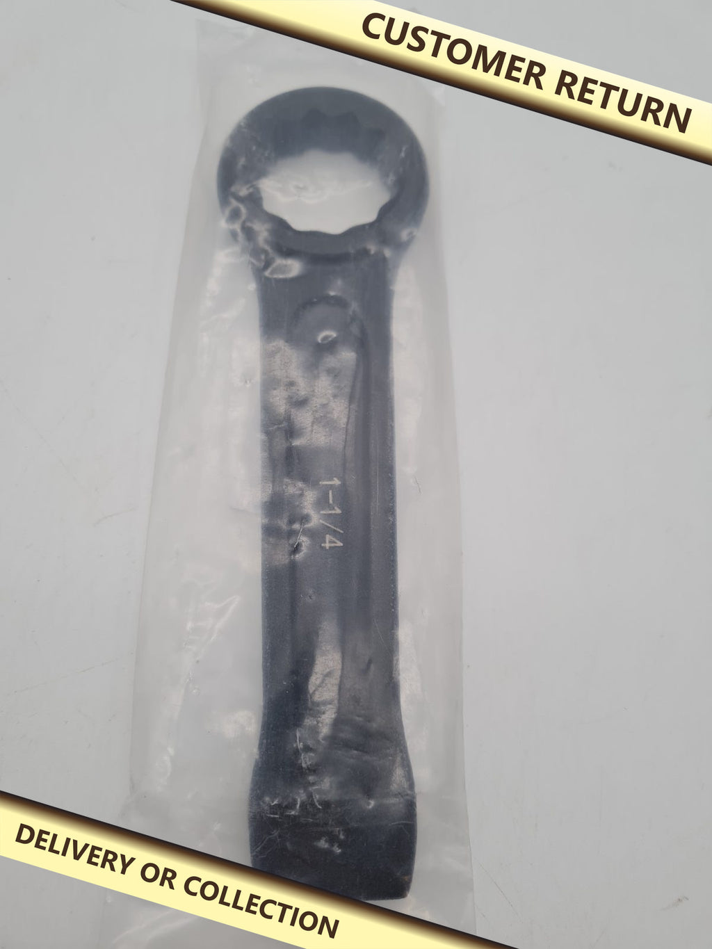 1-1/4in Striking Ring Spanner — photograph 1 — Customer return; auction delivery information shown on image