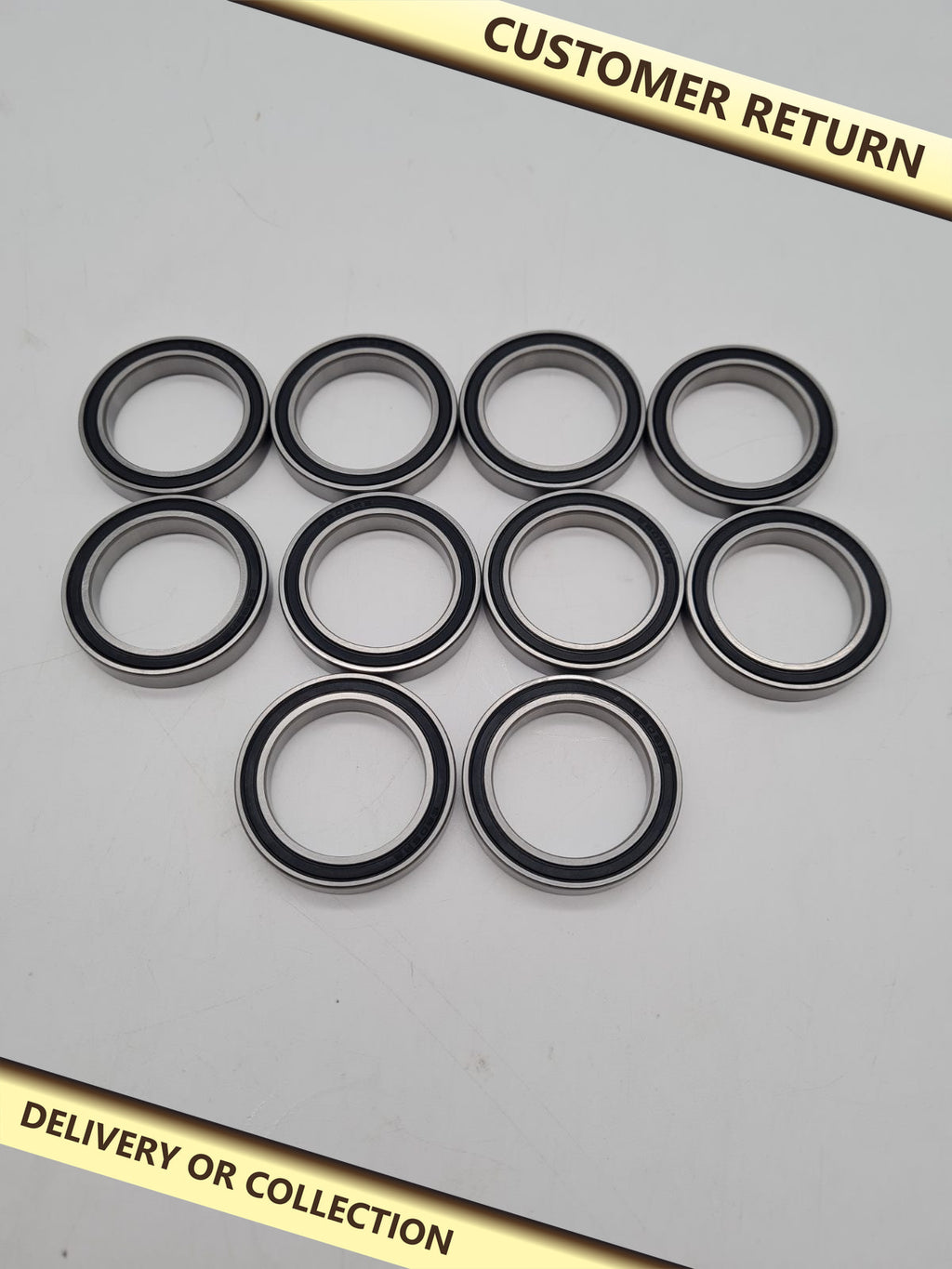 10 Deep Groove Ball Bearings 6806-2RS — photograph 1 — Customer return; auction delivery information shown on image
