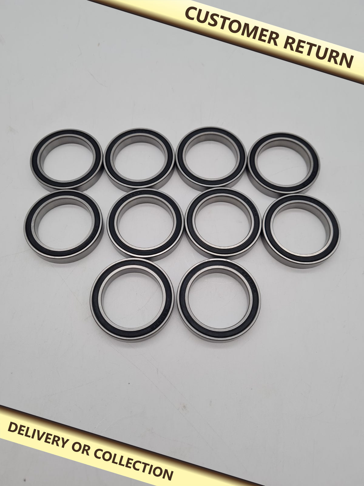 10 Deep Groove Ball Bearings 6806-2RS â€” photograph 1 — Customer return; auction delivery information shown on image