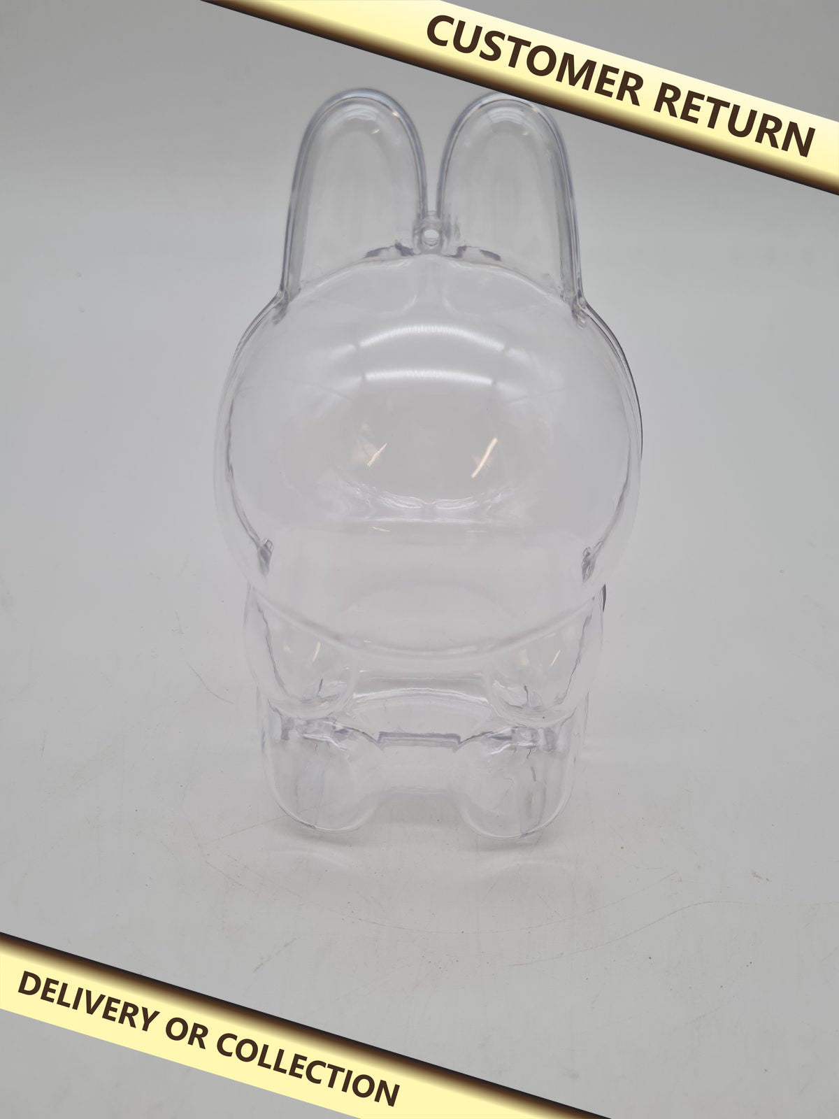 Rabbit-Shaped Mini Figure Display Case â€” photograph 1 — Customer return; auction delivery information shown on image