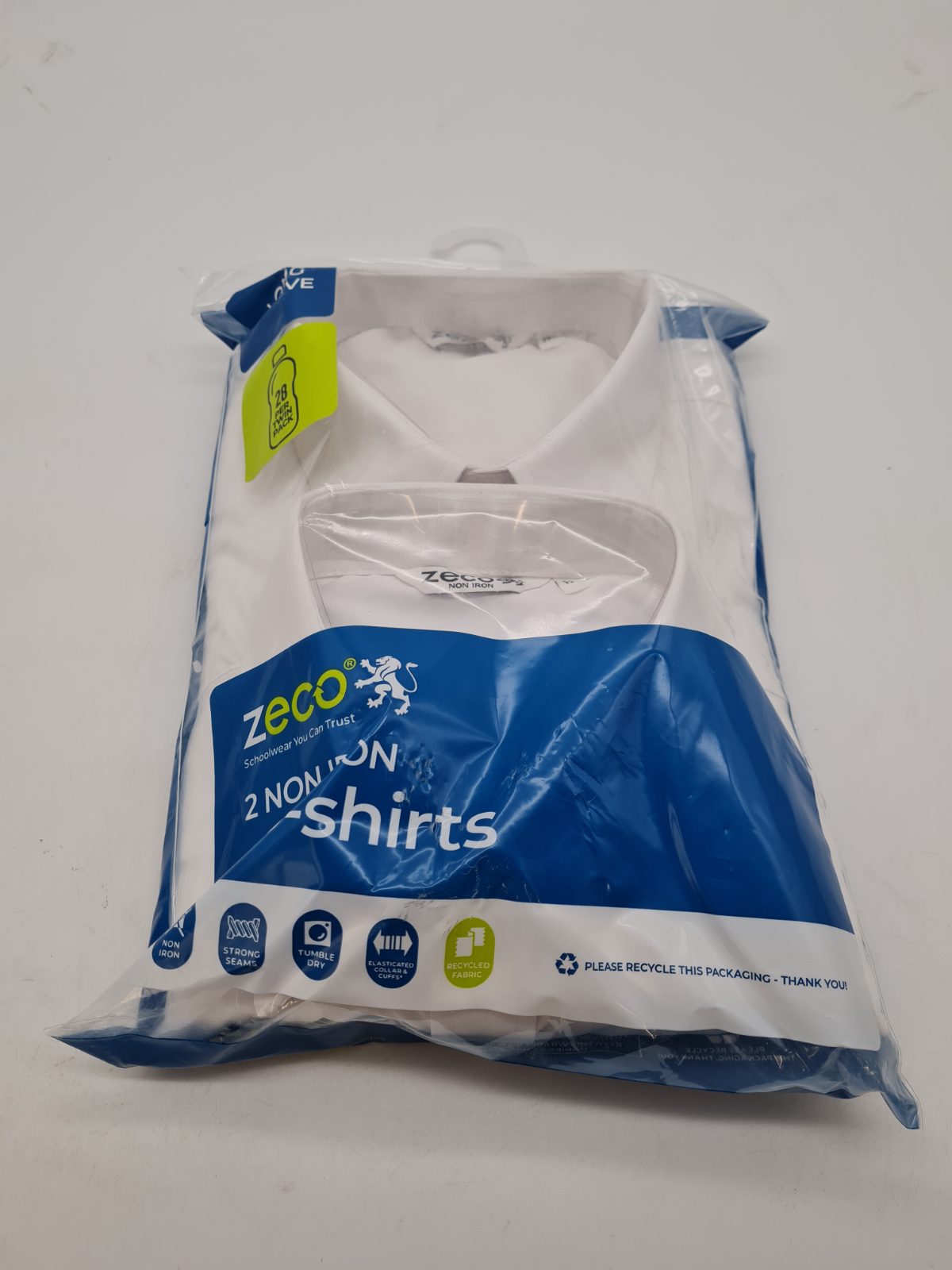 Zeco Long Sleeve School Shirts, 17in Collar, Pack of 2 — photograph 1