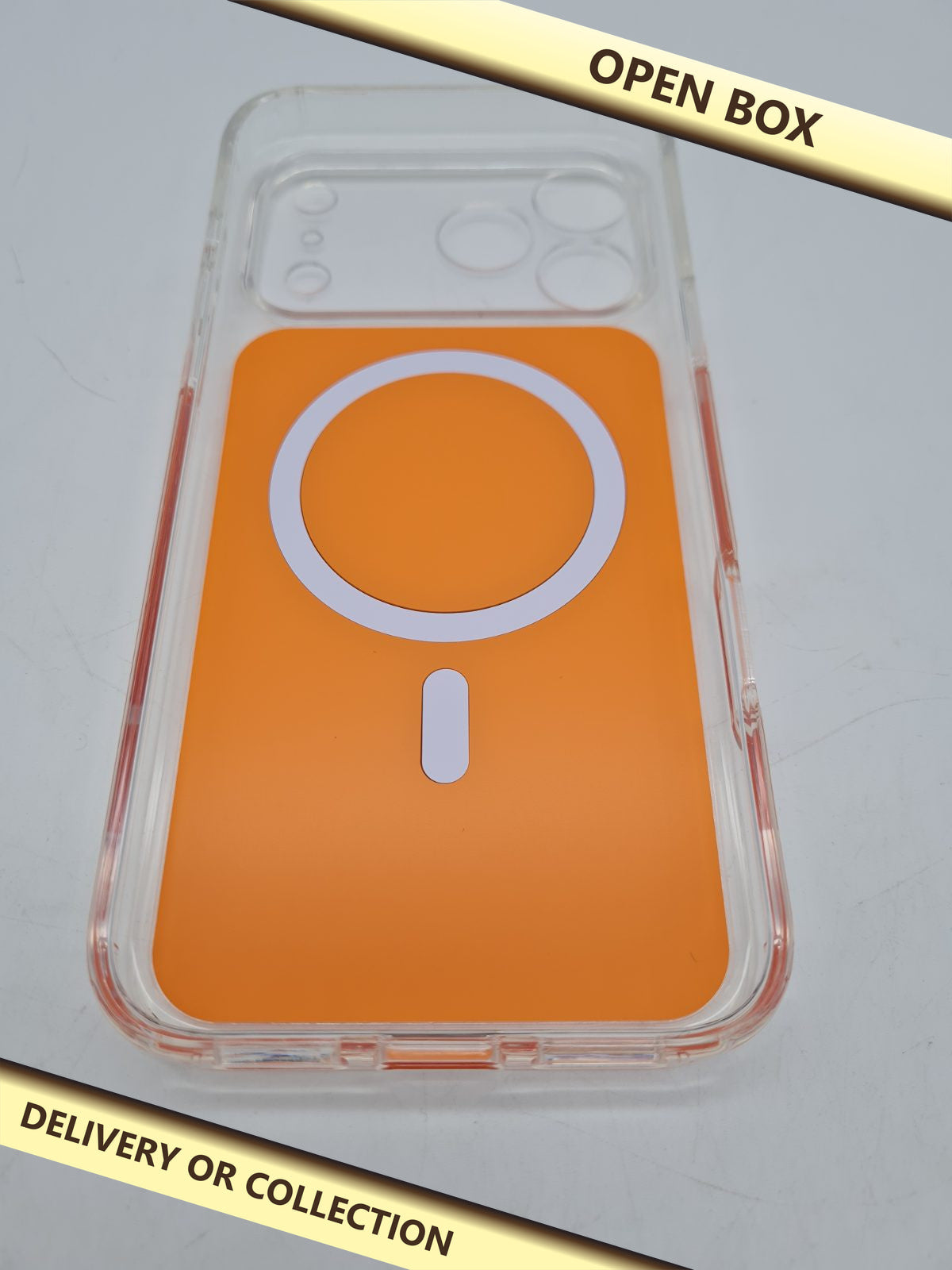 Magnetic phone case YJCX-TR — photograph 1 — Open box; auction delivery information shown on image