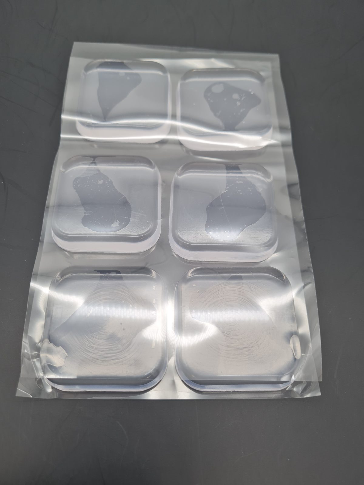 Clear Square Self-Adhesive Cabinet Door Knob Set — photograph 1