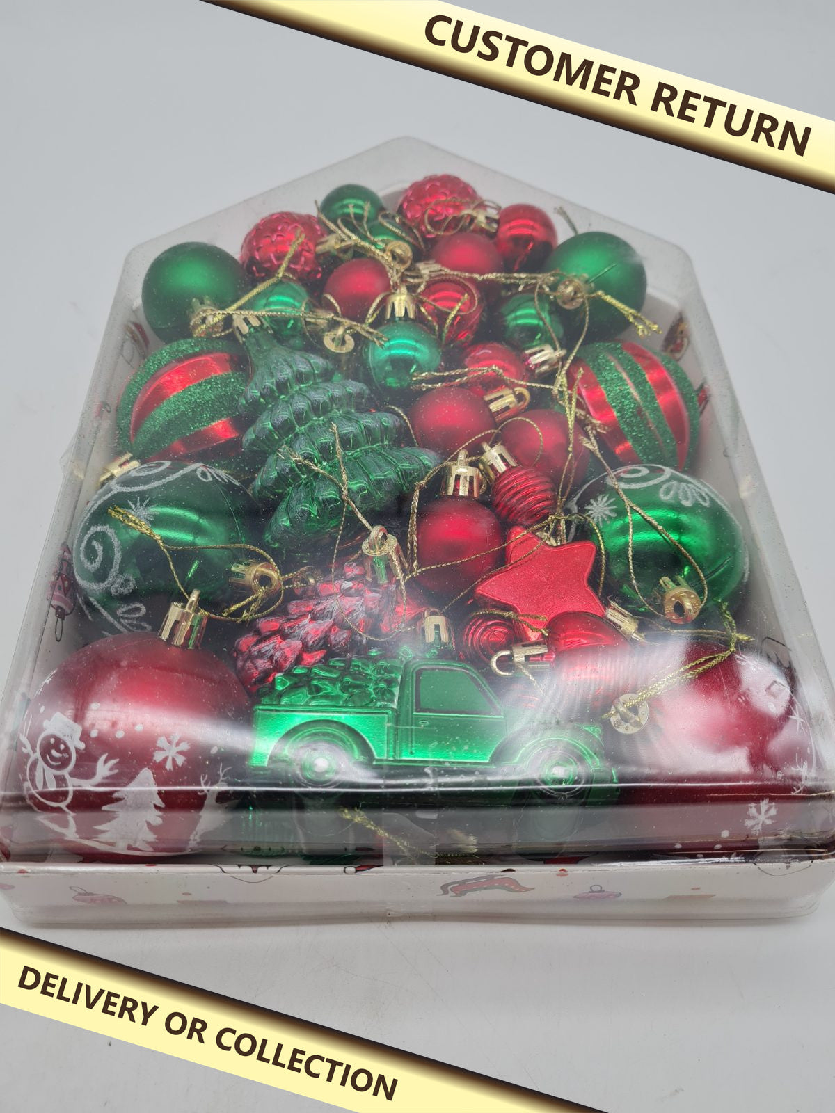Mixed Christmas Tree Decoration Set — photograph 1 — Customer return; auction delivery information shown on image
