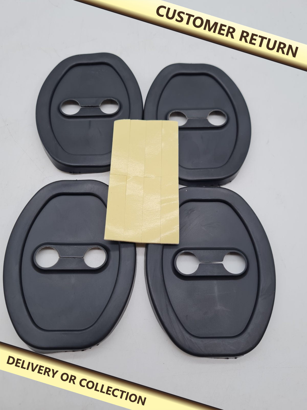 Set of 4 Car Door Lock Striker Protective Covers â€” photograph 1 — Customer return; auction delivery information shown on image
