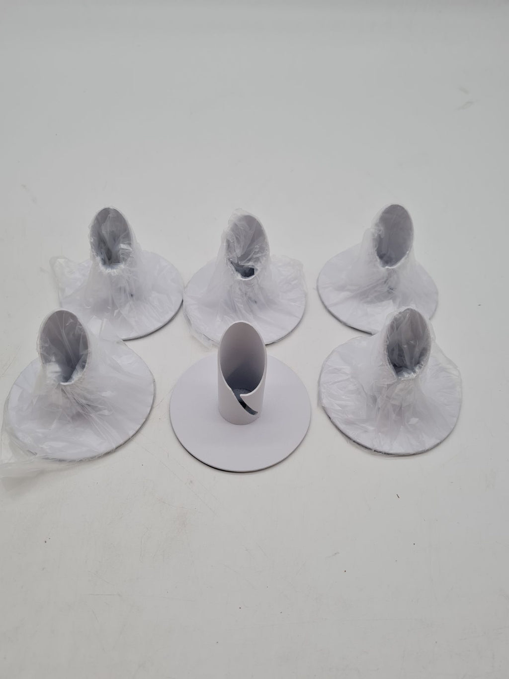 Set of 6 metal candle holders — photograph 2