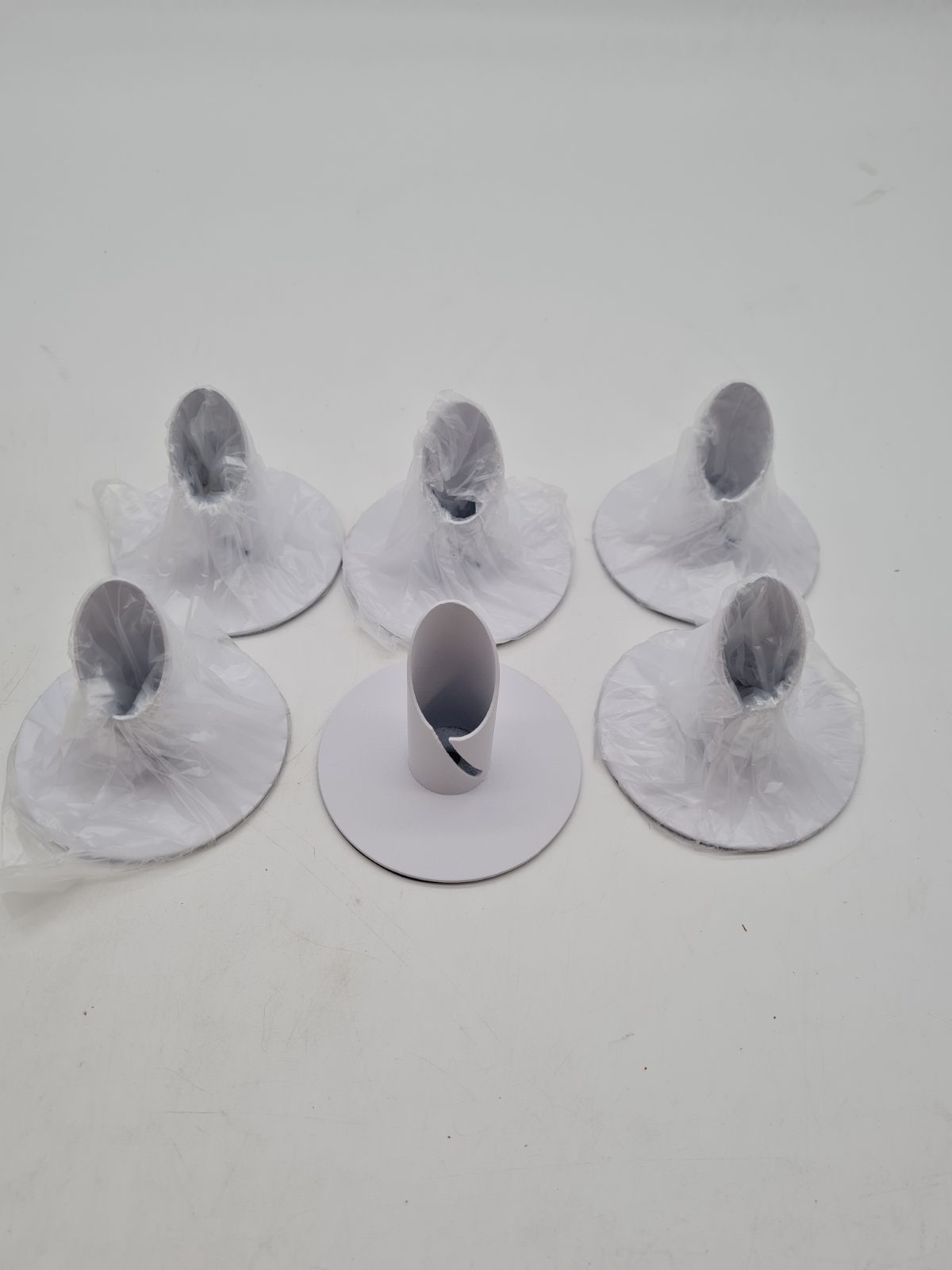 Set of 6 metal candle holders — photograph 2