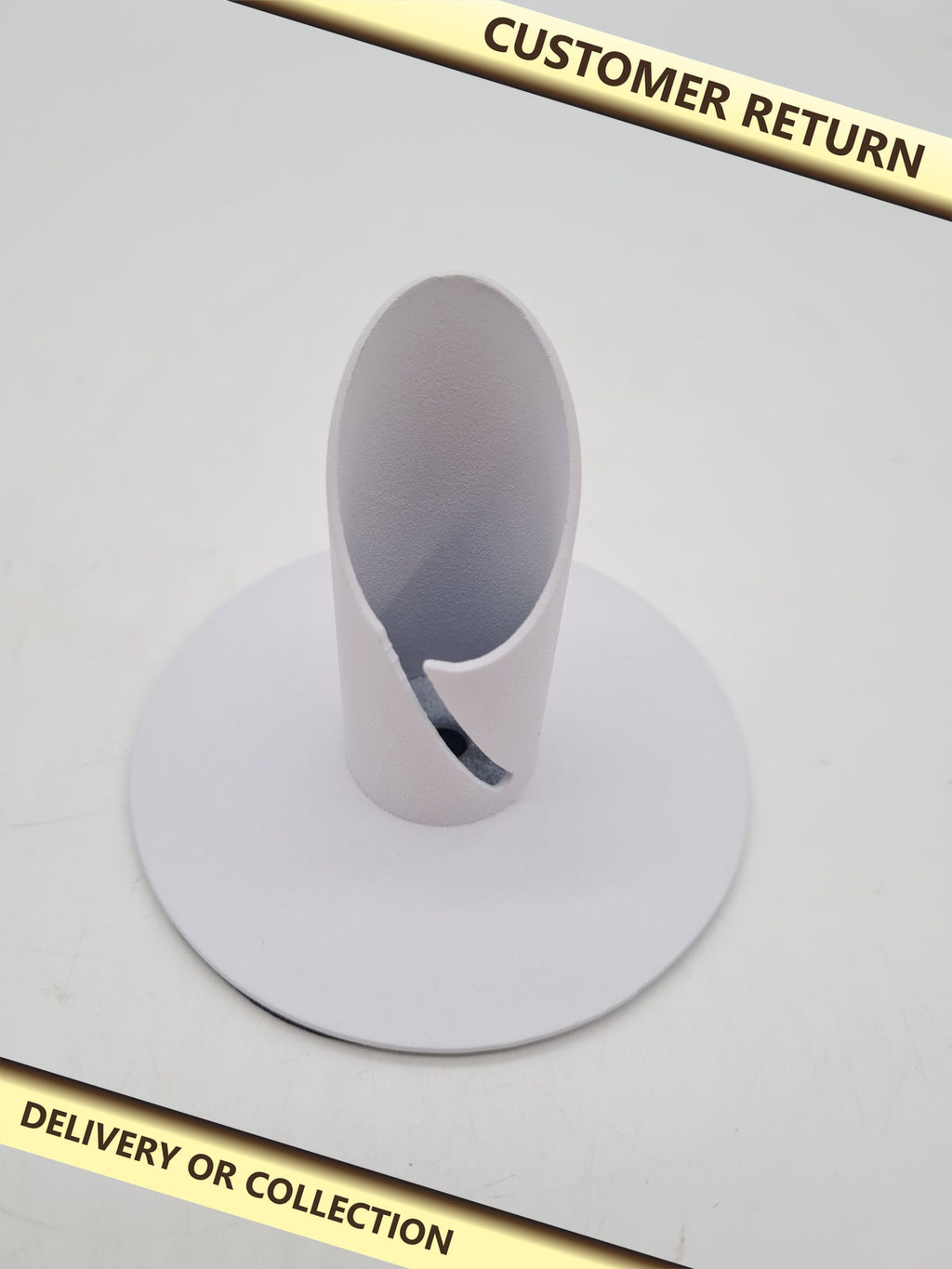 Set of 6 metal candle holders — photograph 1 — Customer return; auction delivery information shown on image