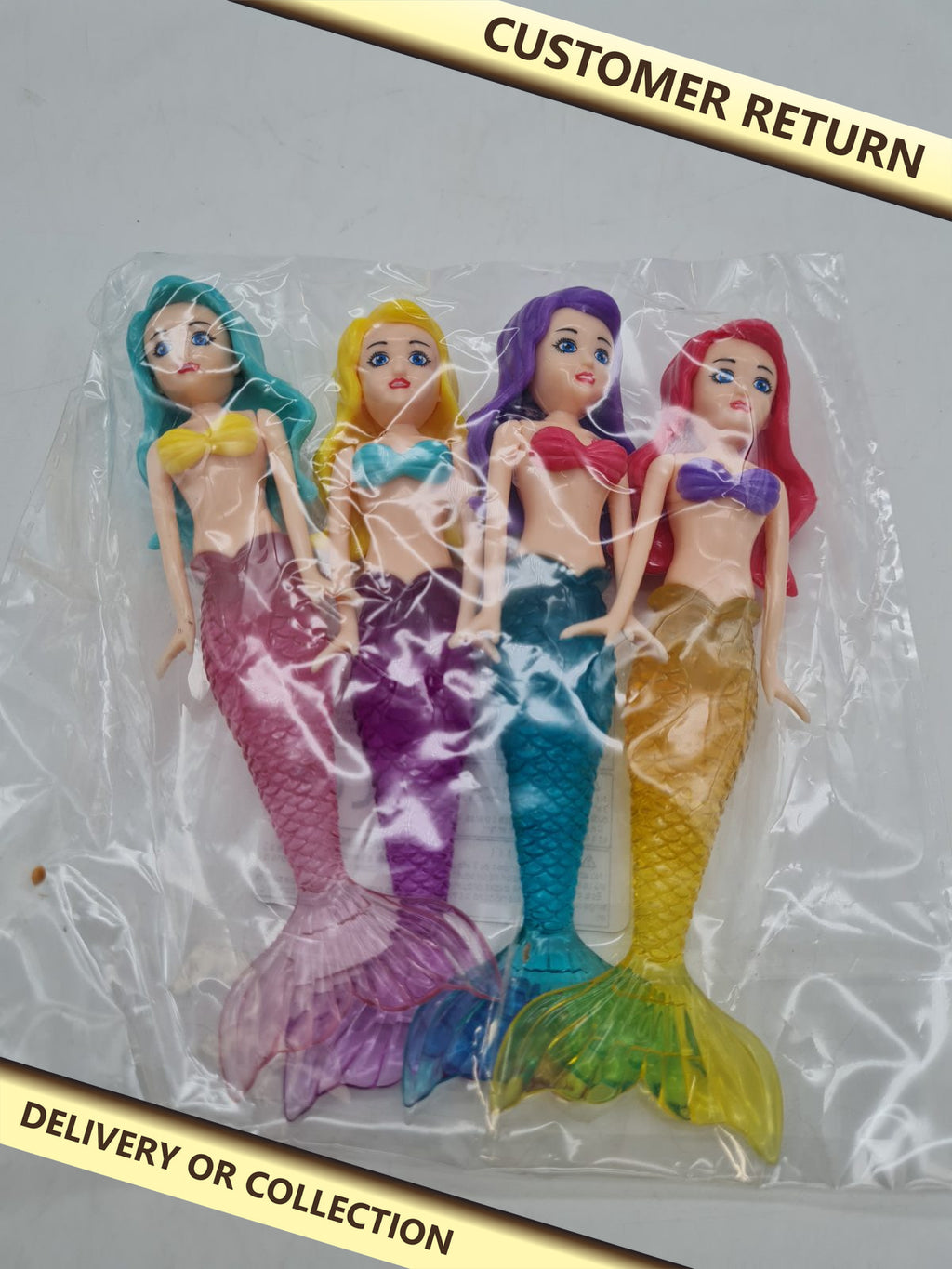 Set of 4 Mermaid bath Toys — photograph 1 — Customer return; auction delivery information shown on image