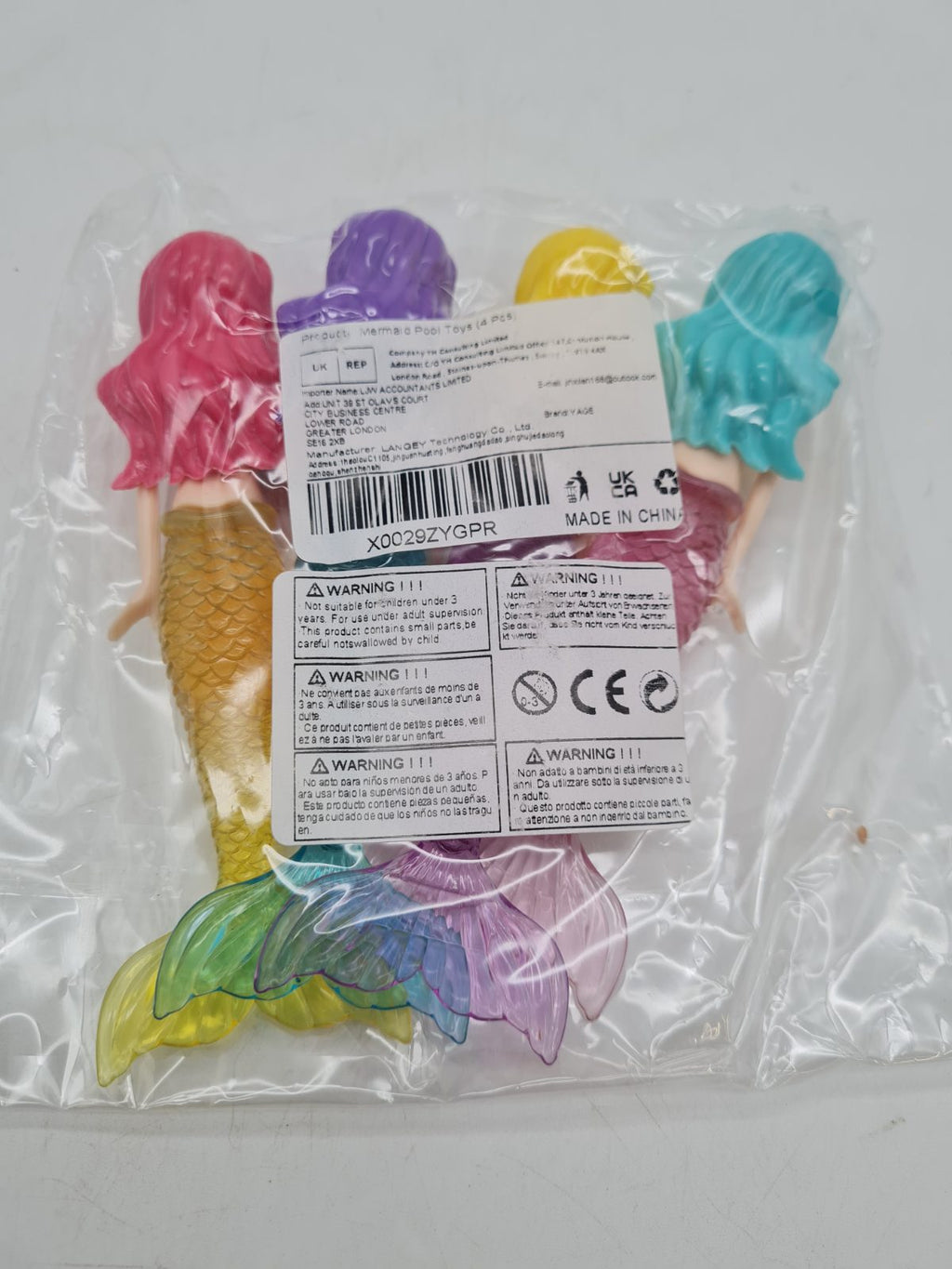 Set of 4 Mermaid bath Toys — photograph 2