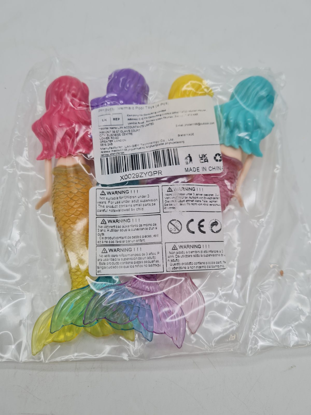 Set of 4 Mermaid bath Toys — photograph 2