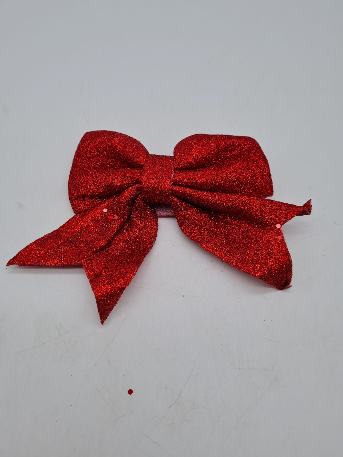 Red Glitter Christmas Decorative Bows â€” photograph 2