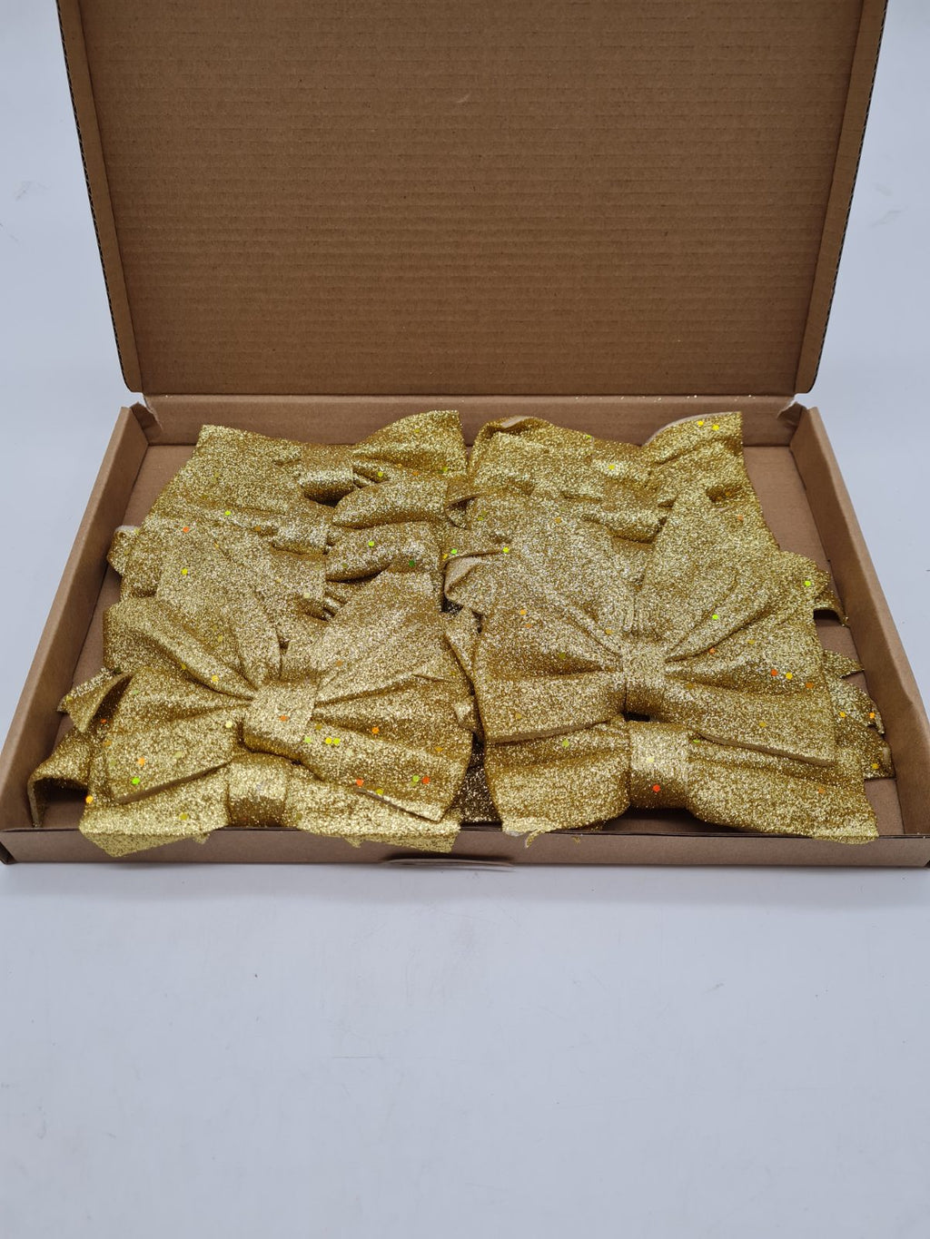 Gold Glitter Decorative Bow Set — photograph 1
