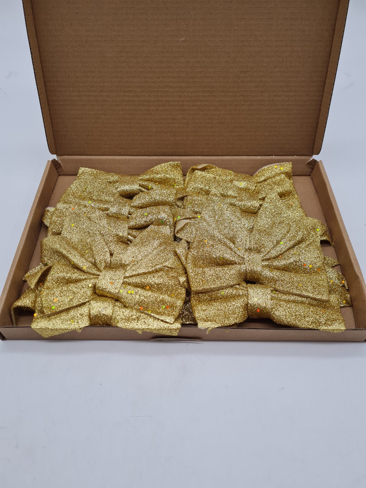 Gold Glitter Decorative Bow Set — photograph 1