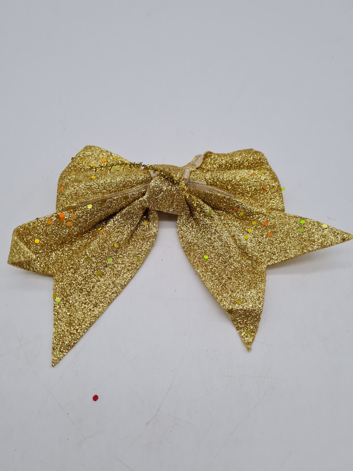 Gold Glitter Decorative Bow Set — photograph 3