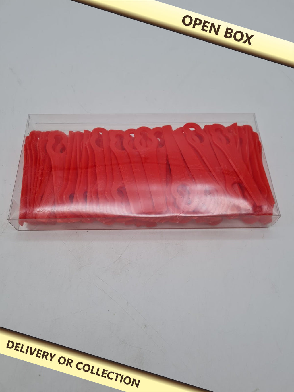Plastic Grass Trimmer Replacement Blades — photograph 1 — Open box; auction delivery information shown on image