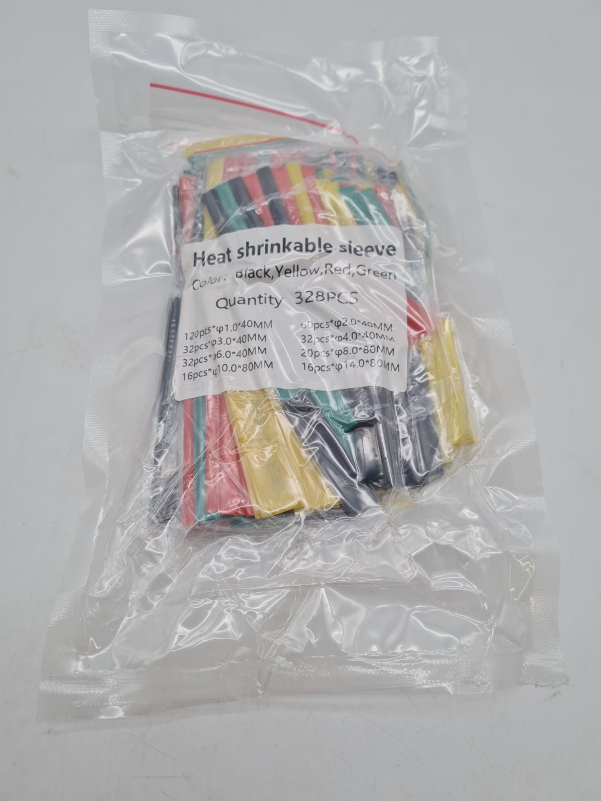 Heat-Shrink Tubing Assortment, 328 Pieces â€” photograph 1
