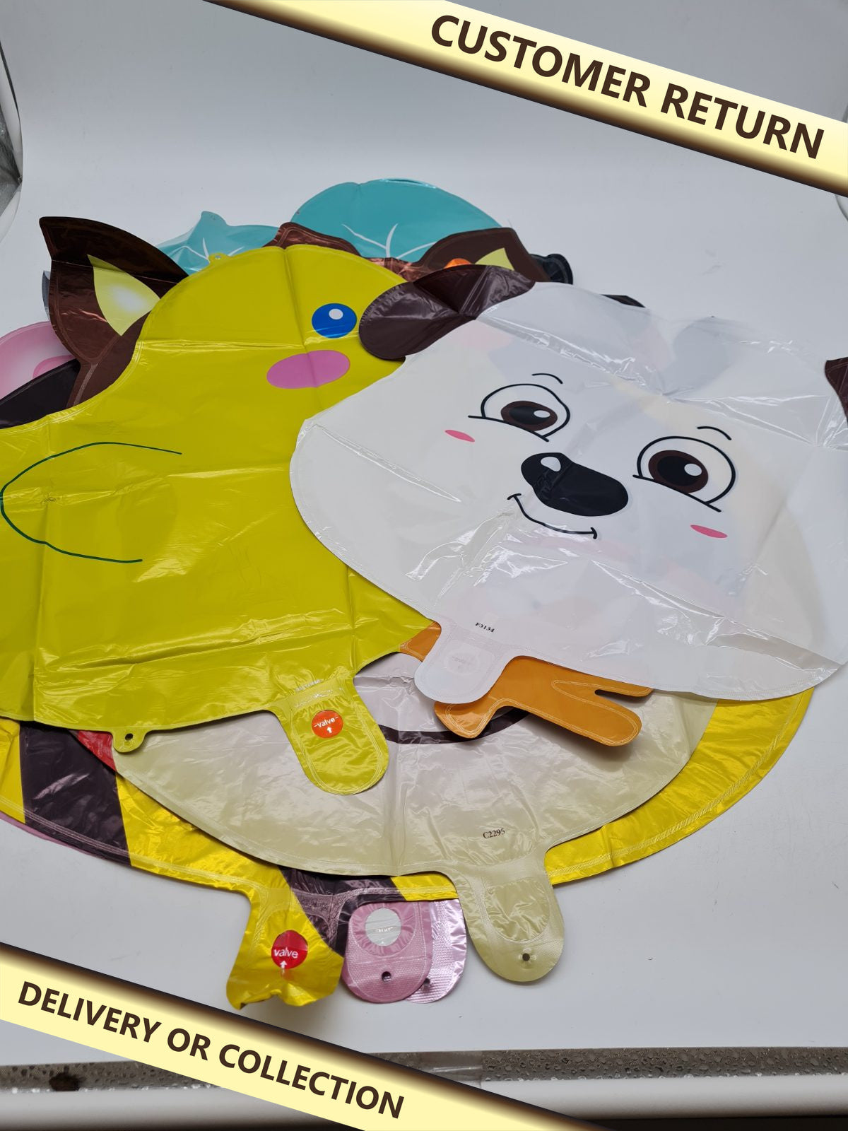 Assorted Animal-Shaped Foil Balloon Set â€” photograph 1 — Customer return; auction delivery information shown on image