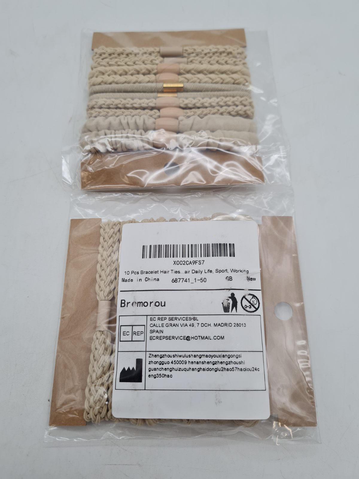 Bremorou Bracelet Hair Ties, 2 Packs of 10 — photograph 2